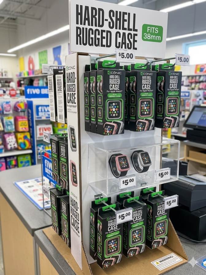 Case of 18 - Apple Watch rugged cases- 38 mm/42 mm assorted colors two pack.