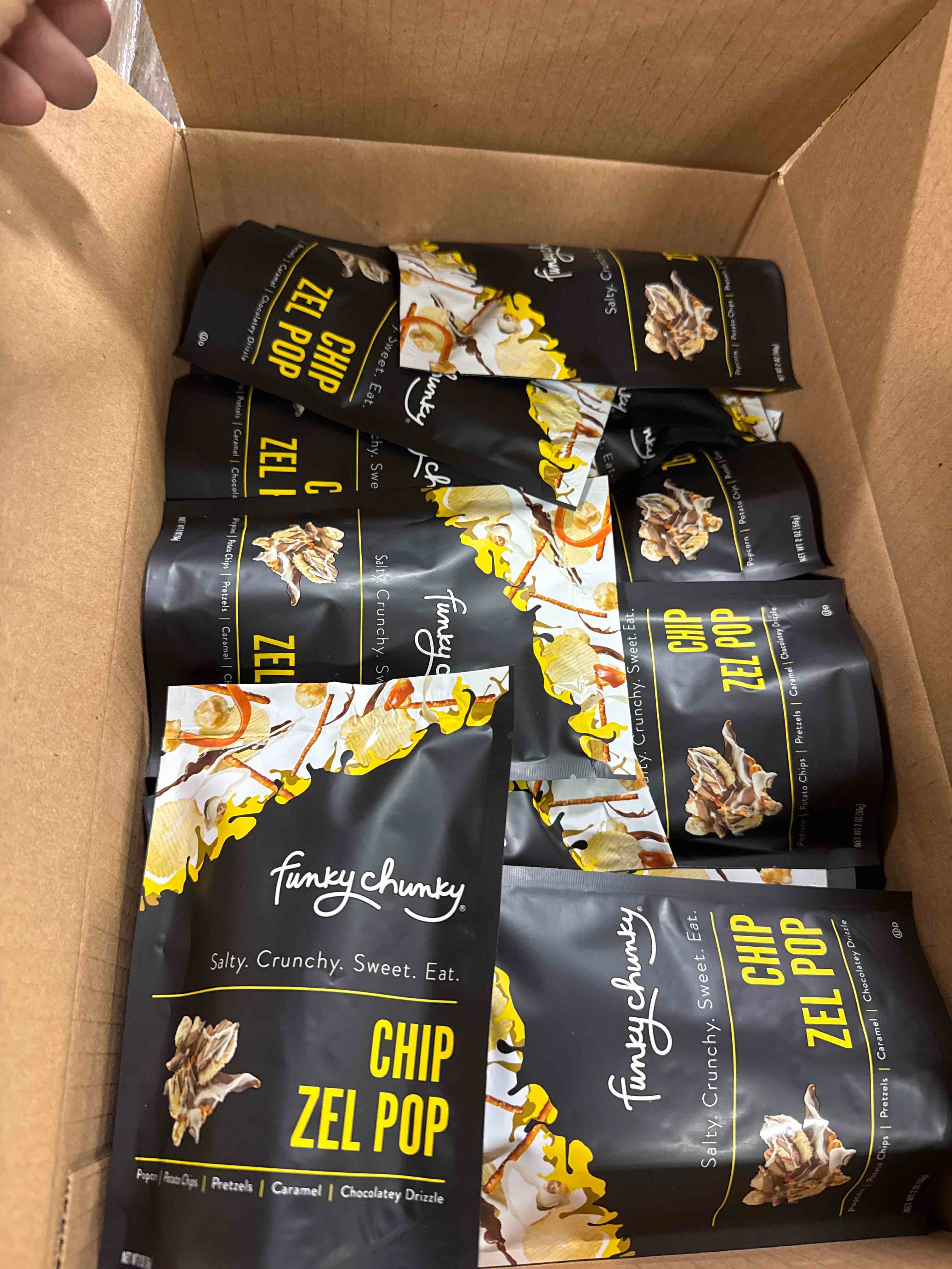 case of 36 Funkychunky - Chocolate Popcorn Small Bag, 2 Oz. (9645)