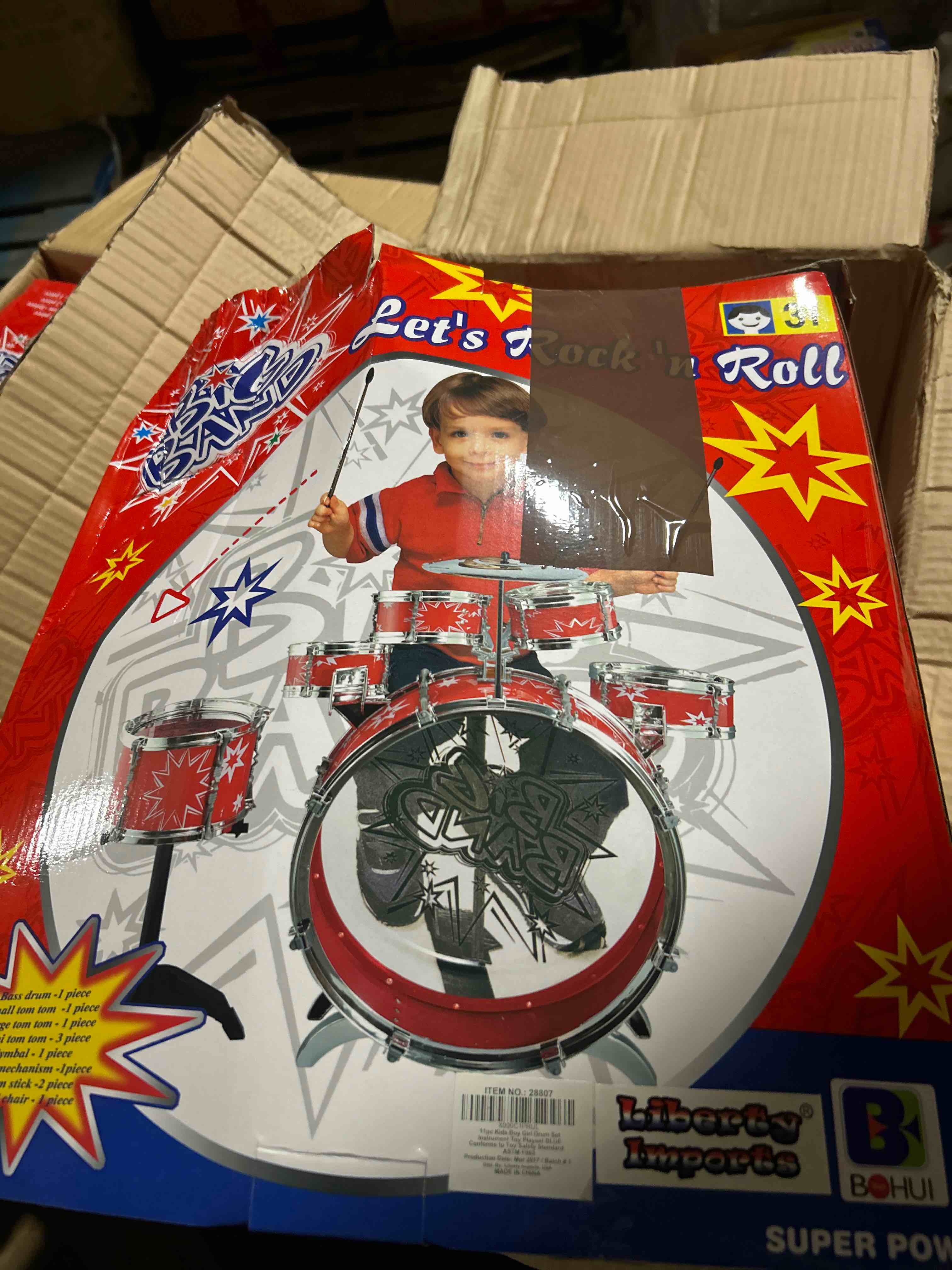 11 piece kids bay girl drum set 