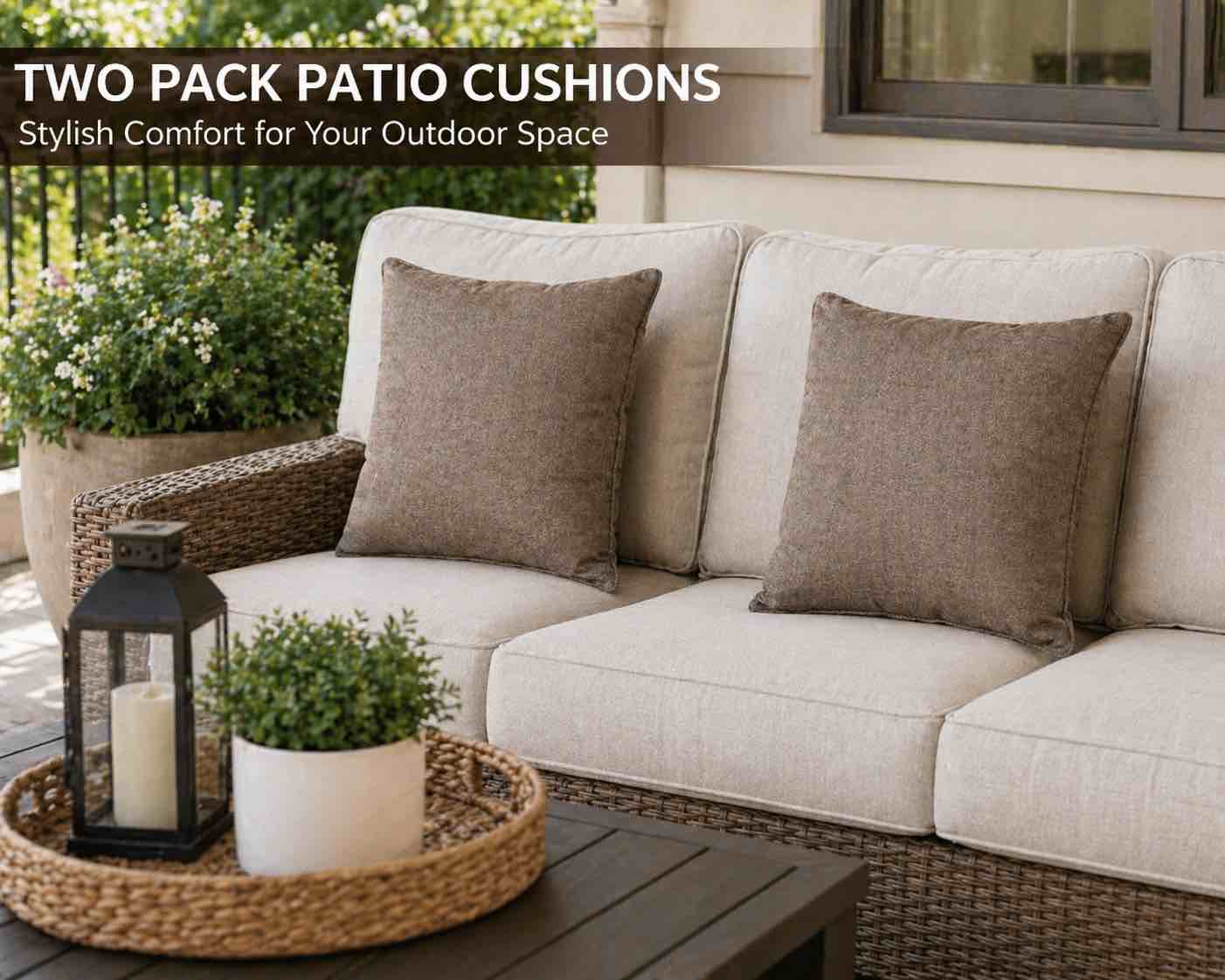 2 pack patio cushions
