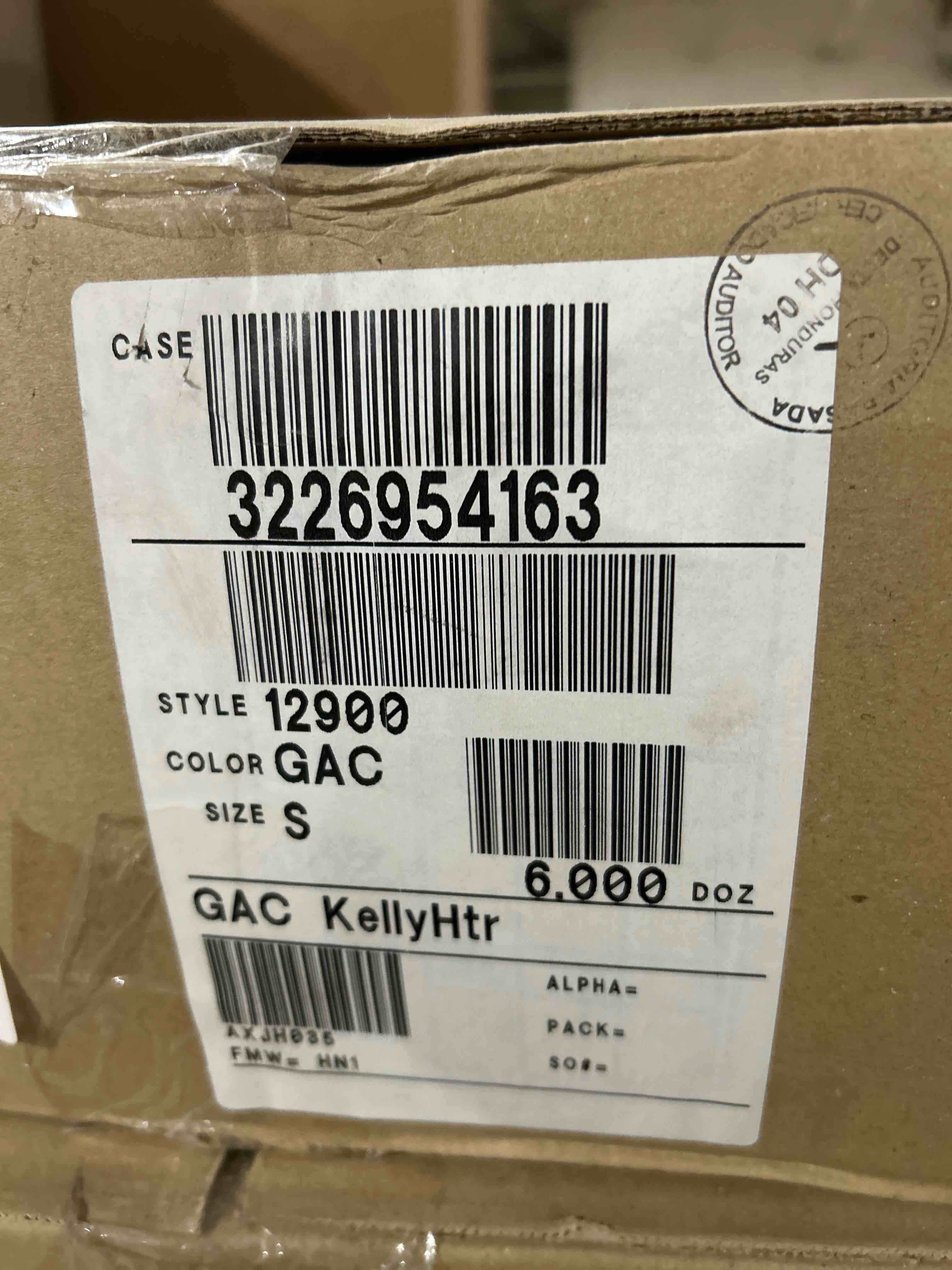 Condition photo showing Brand New for case of 72 kelly, heather size small delta t-shirts
