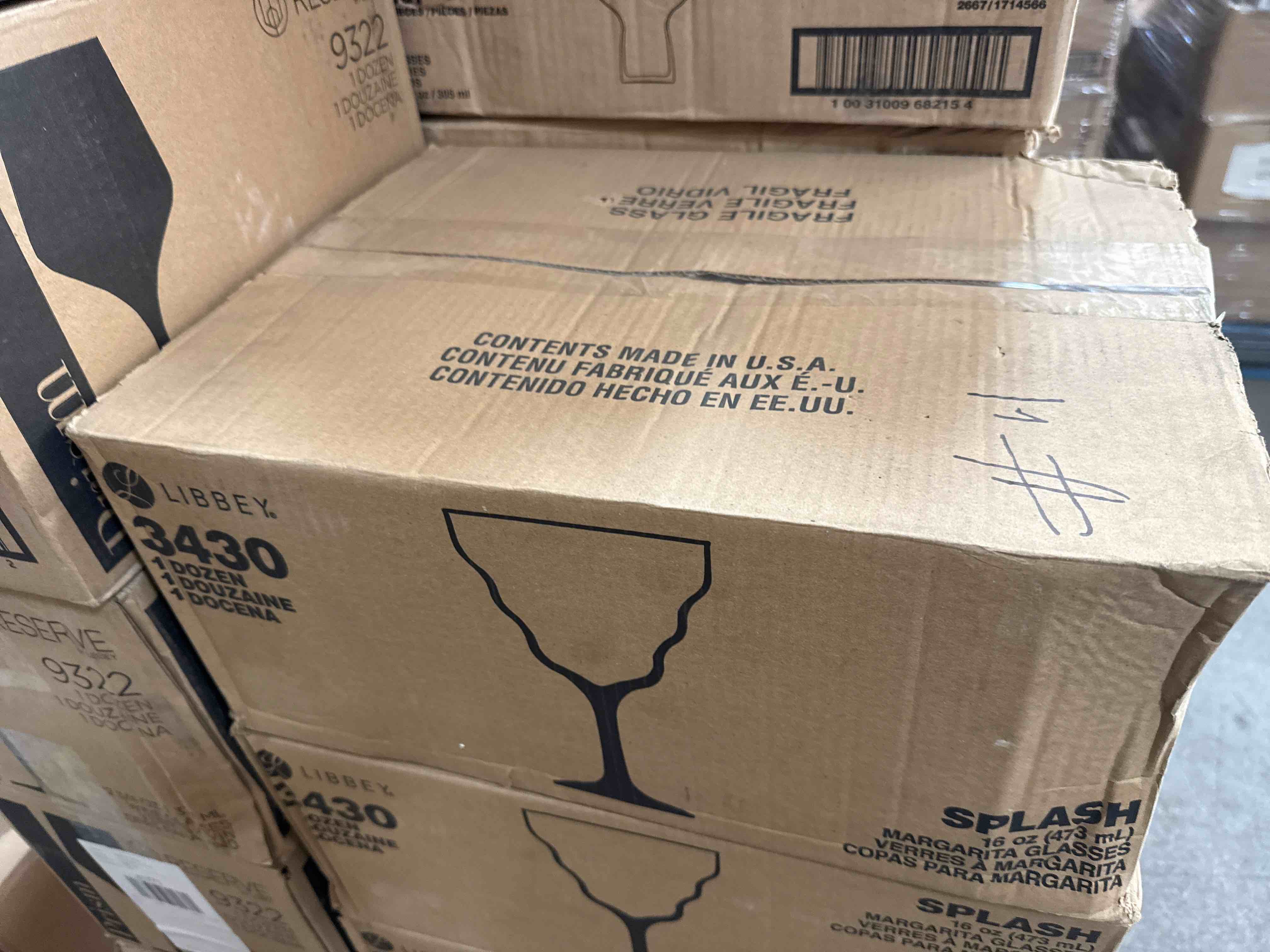 case of 12 Home Libbey 16.75 Ounce case of 12 Margarita Glass 3430 12/1EA*