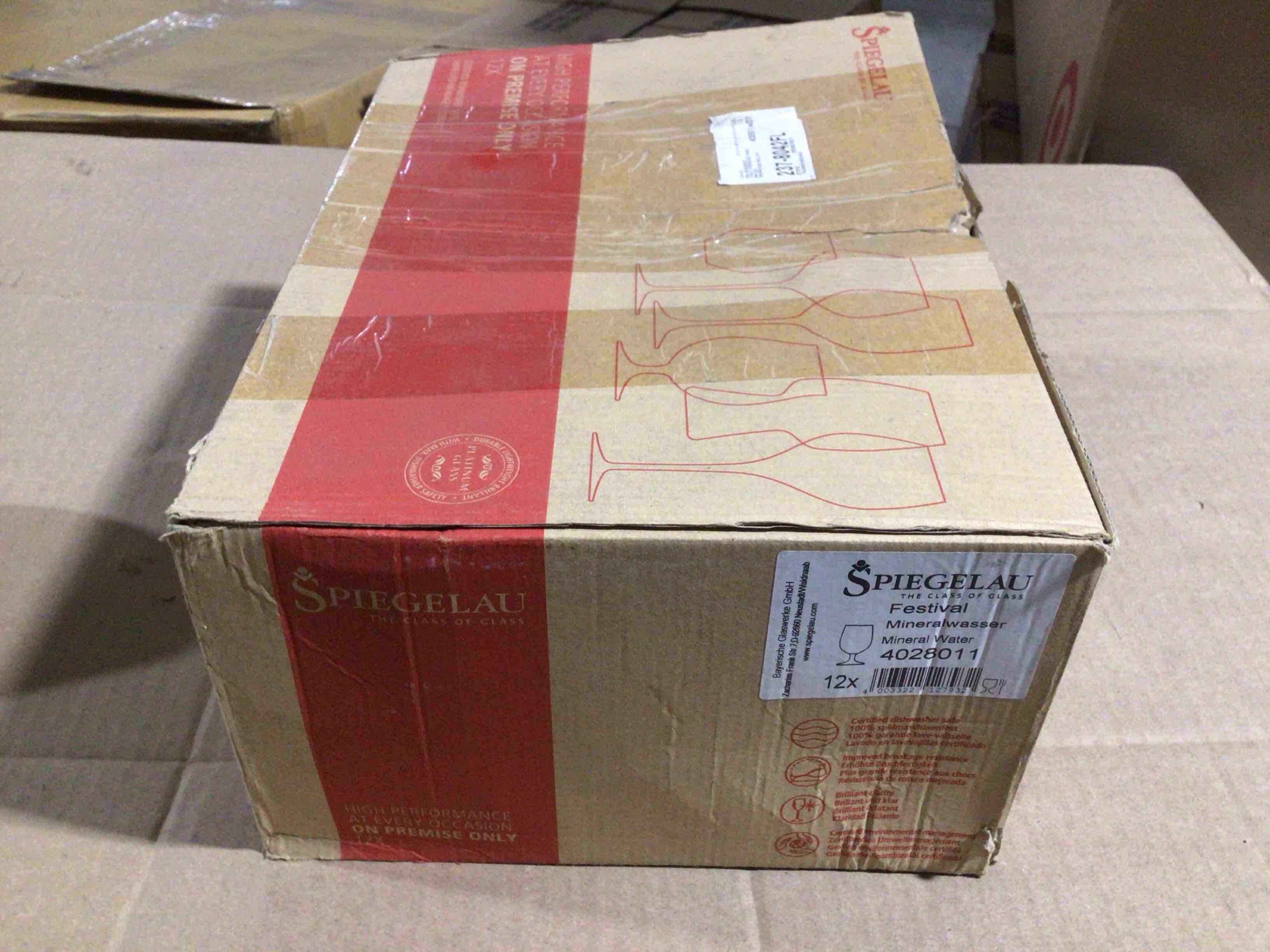 Case of 12 Spiegelau Festival Mineral 9.25 Ounce Water Glasses