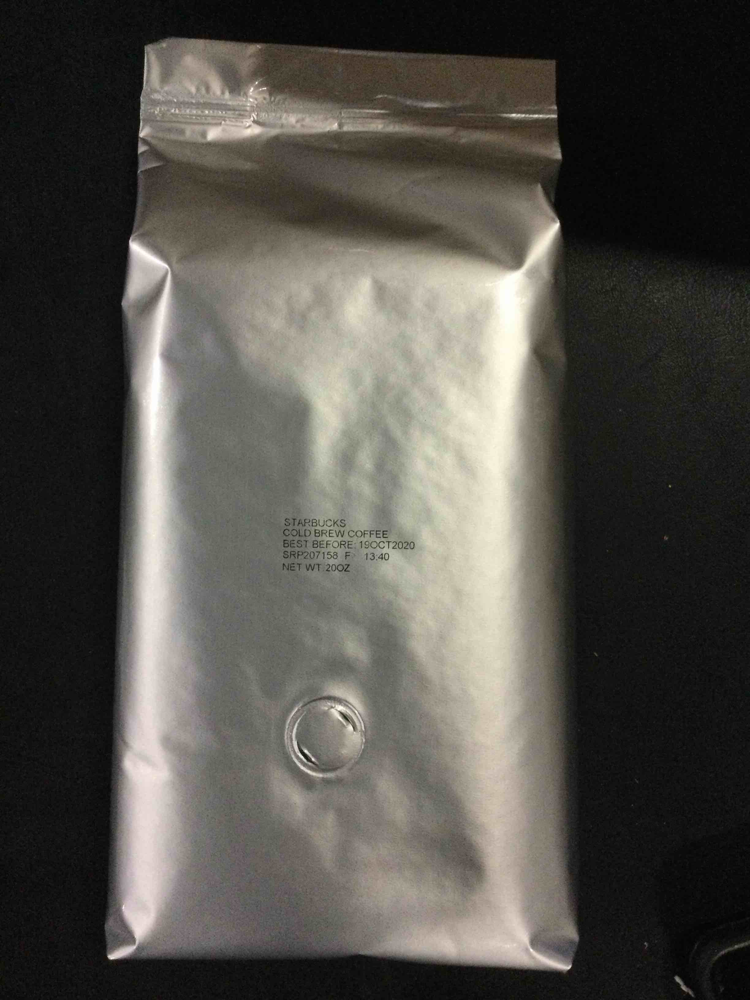 Starbucks Cold Brew 20oz Bag, (Best By Oct 19-2020 )