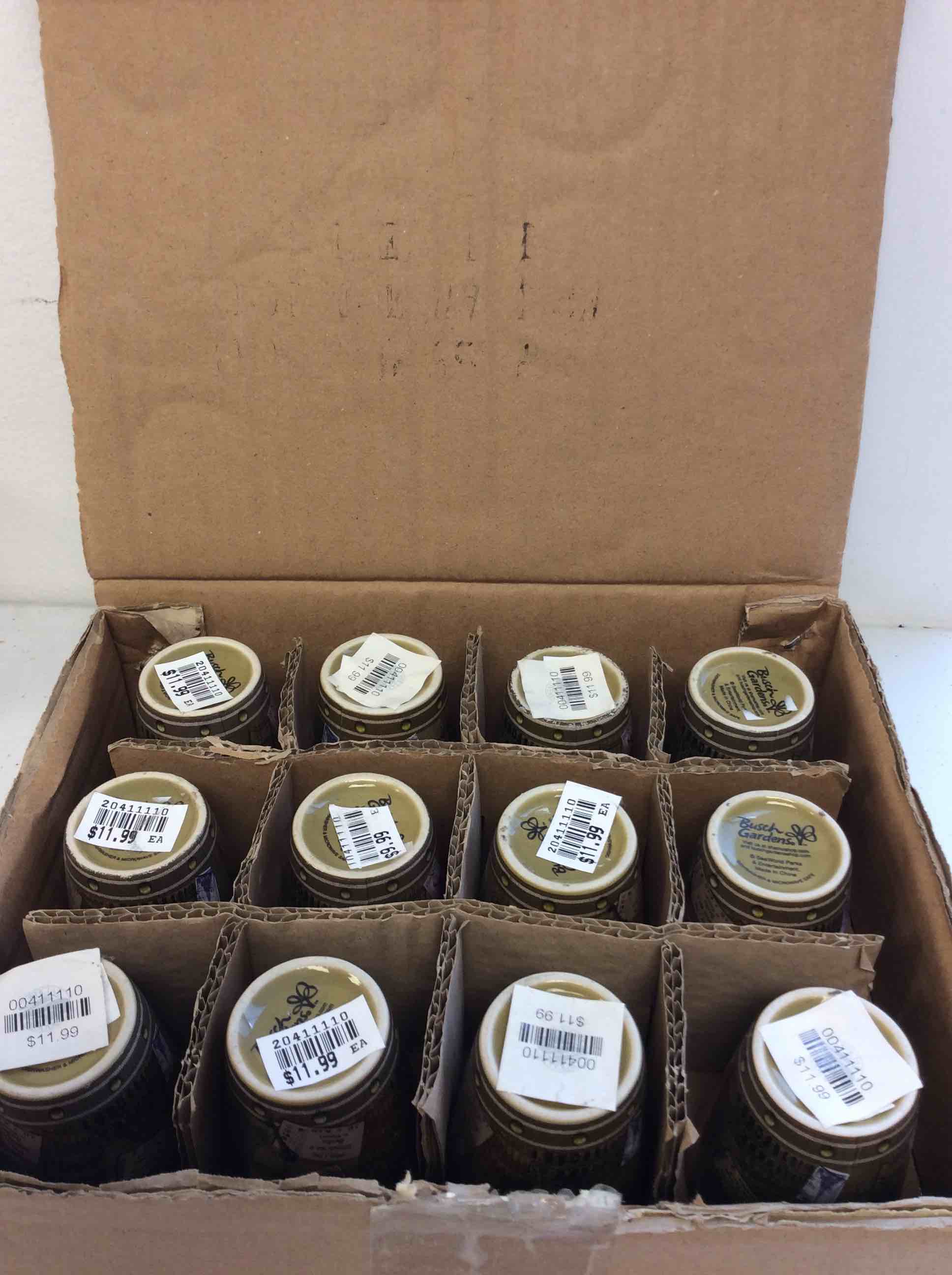 Condition photo showing New/Like New for sea world busch gardens williamsburg shot glasses 12 pcs 