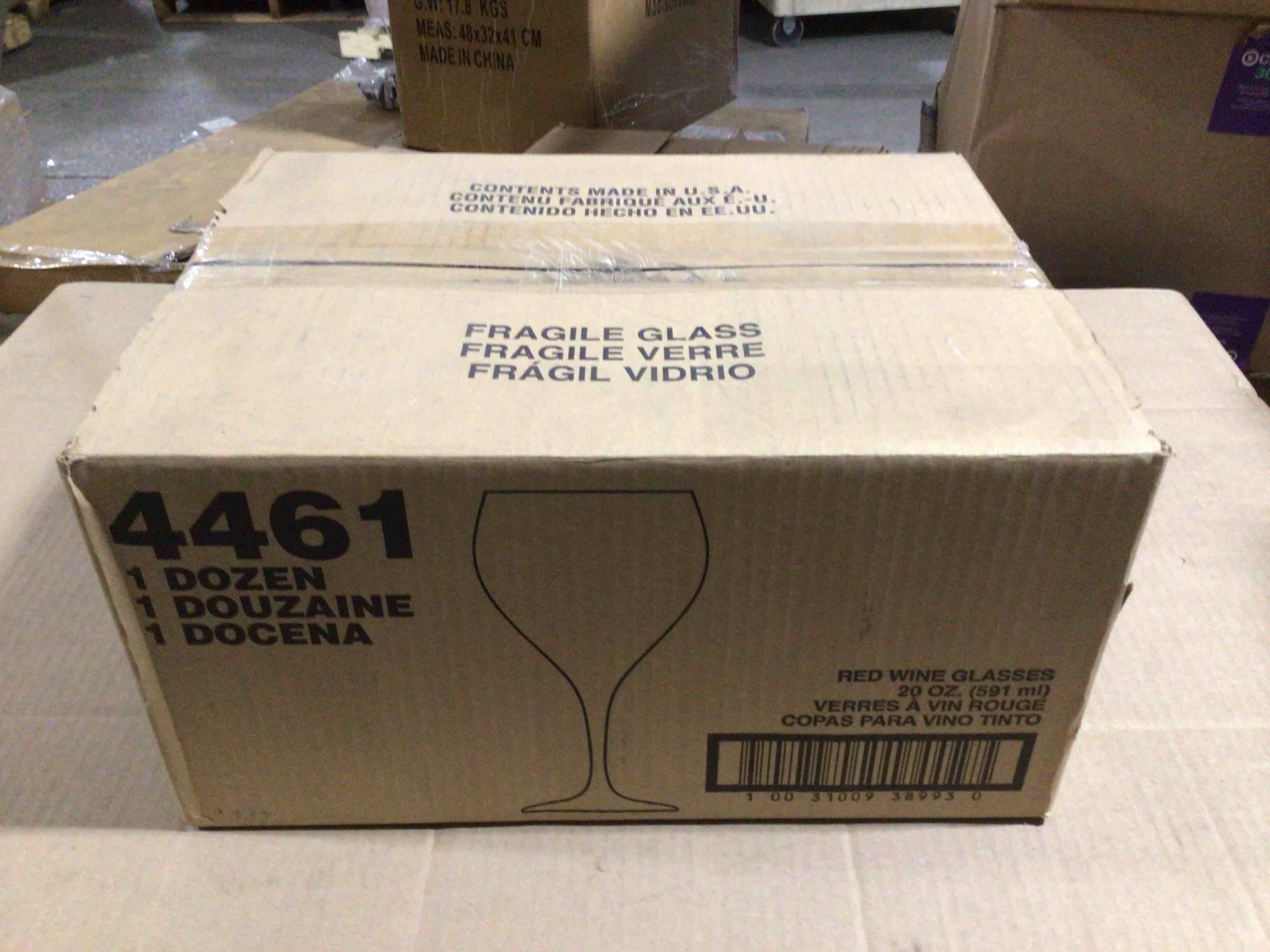Case of 12 Red Wine Glasses, 20 Ounces