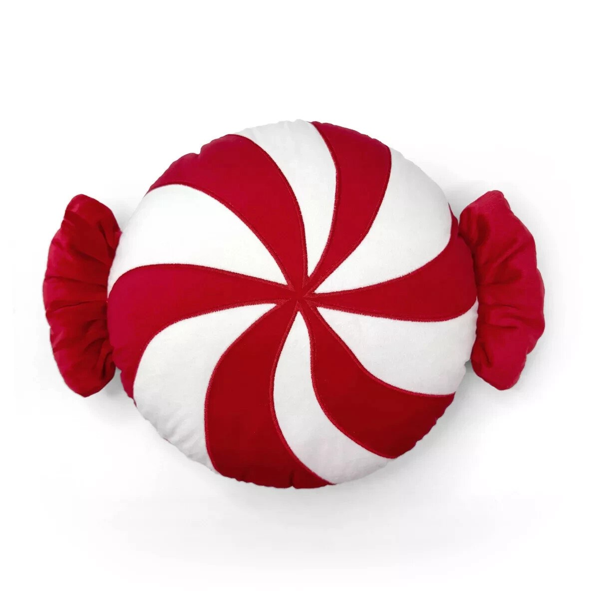 Bullseye Playground Christmas Peppermint Candy Throw Pillow