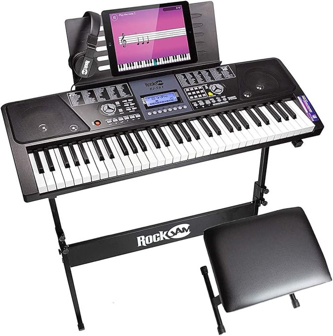 RockJam 61 Key Keyboard Piano With LED Display