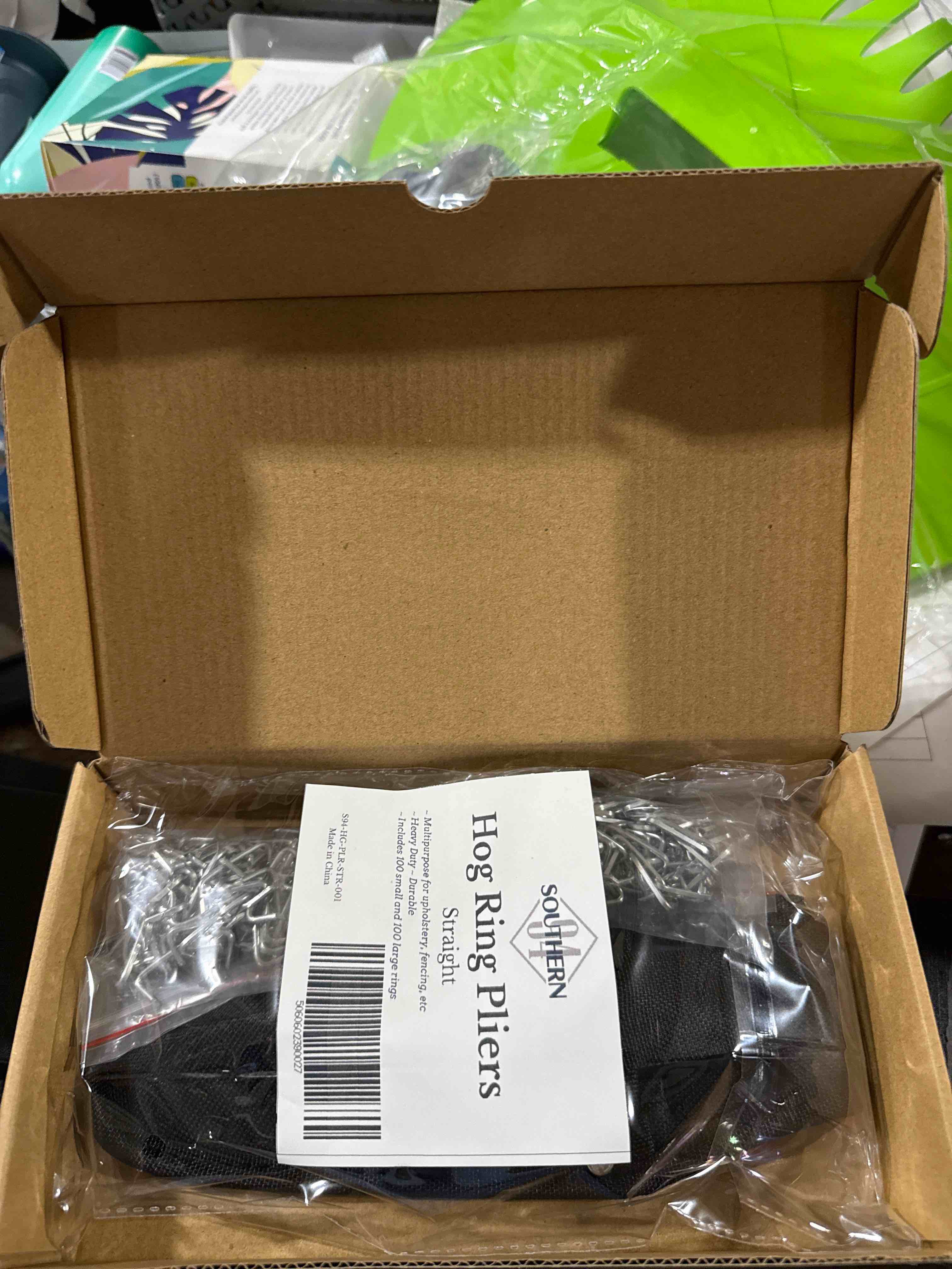 Condition photo showing Brand New for southern 94 hog ring pliers straight 