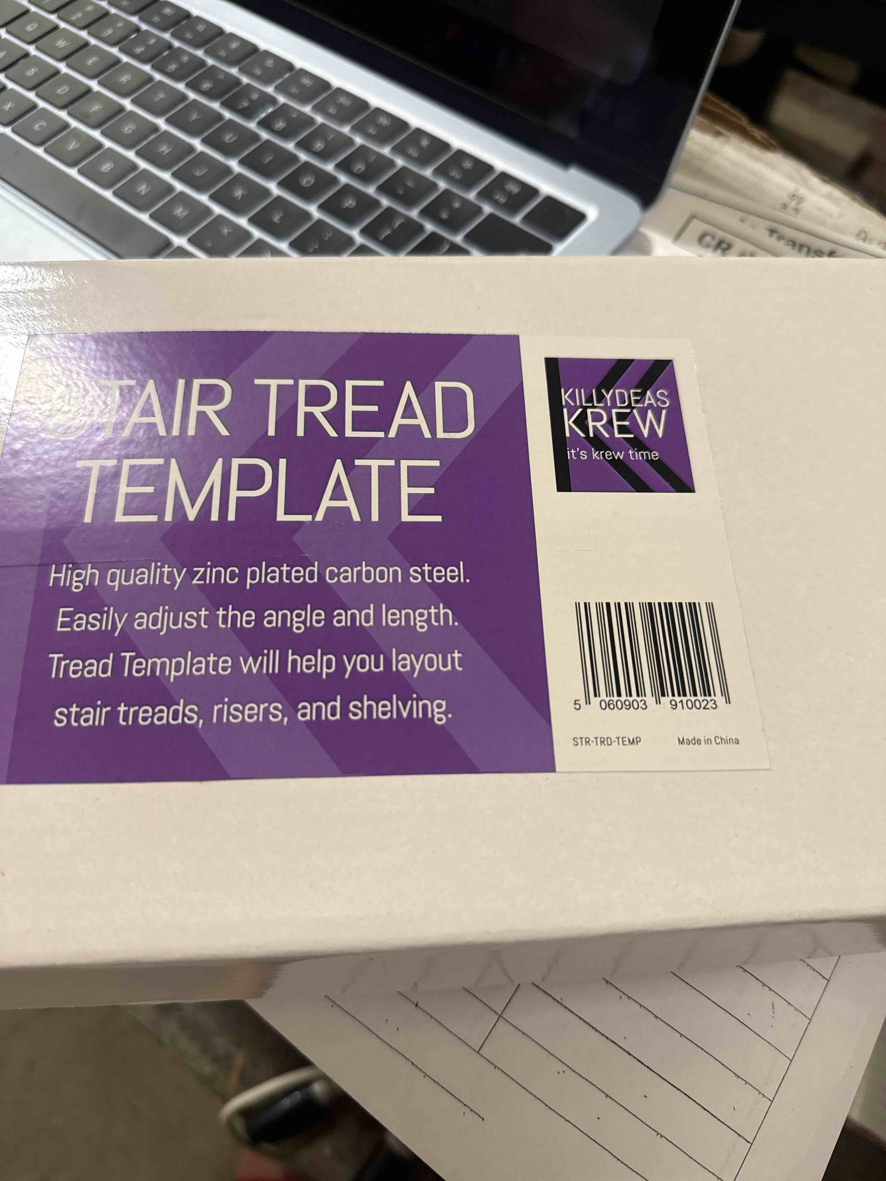 Condition photo showing Brand New for killydeas krew stair tread template 