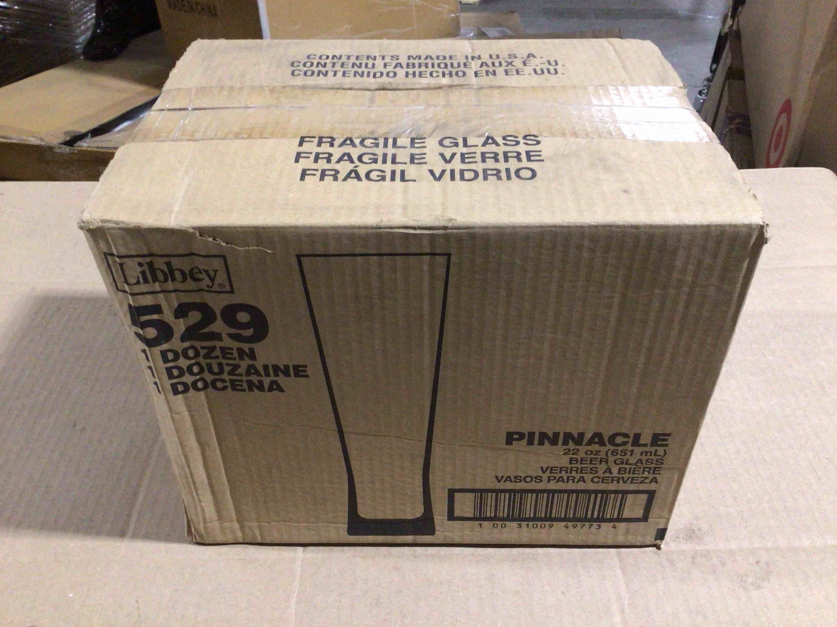Case of 12 Libbey Pinnacle 22 Ounce Customizable Pilsner Glasses 