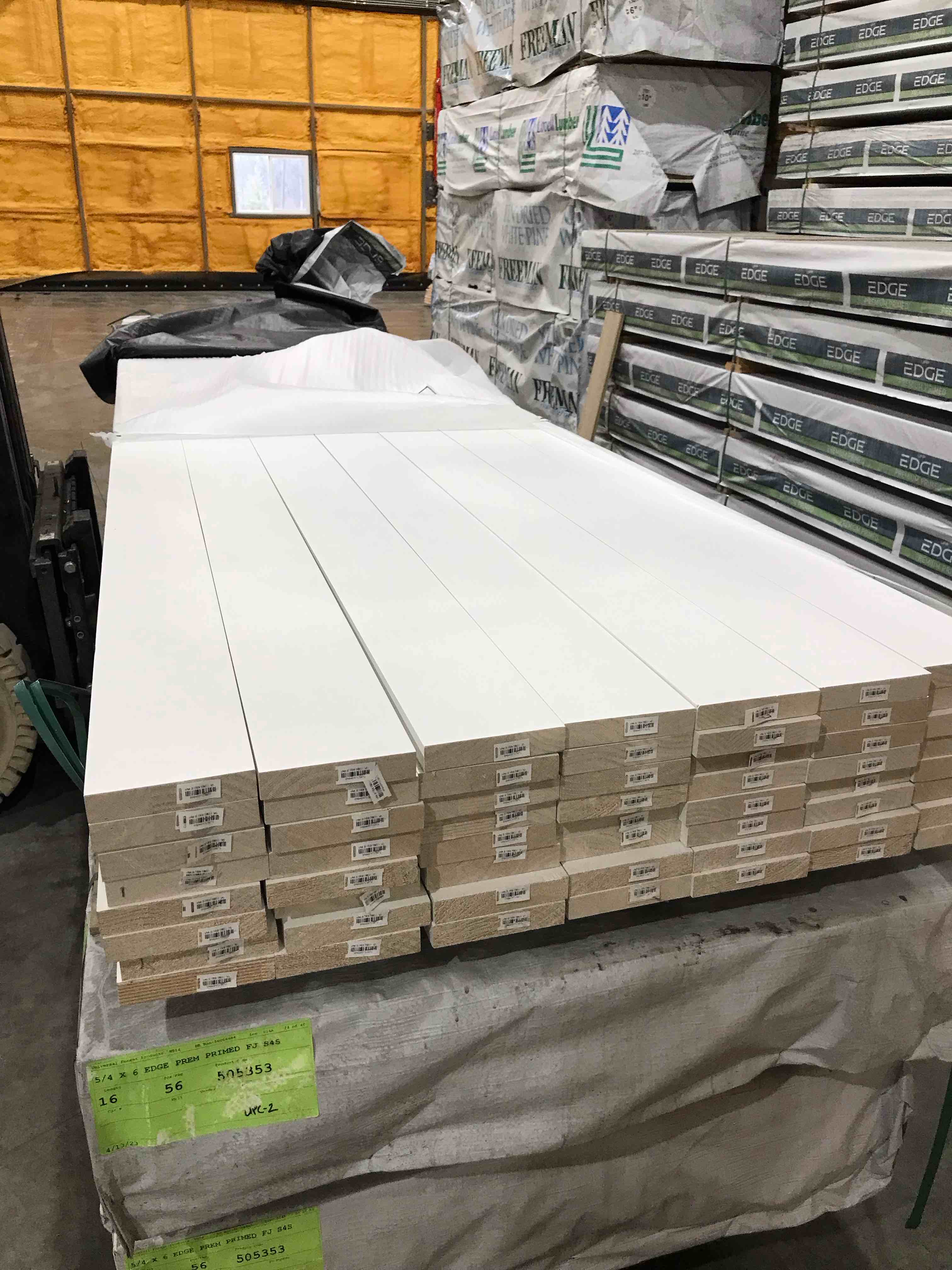 6" Premium Primed White Trim - Lots of 160 & 320 Linear Feet