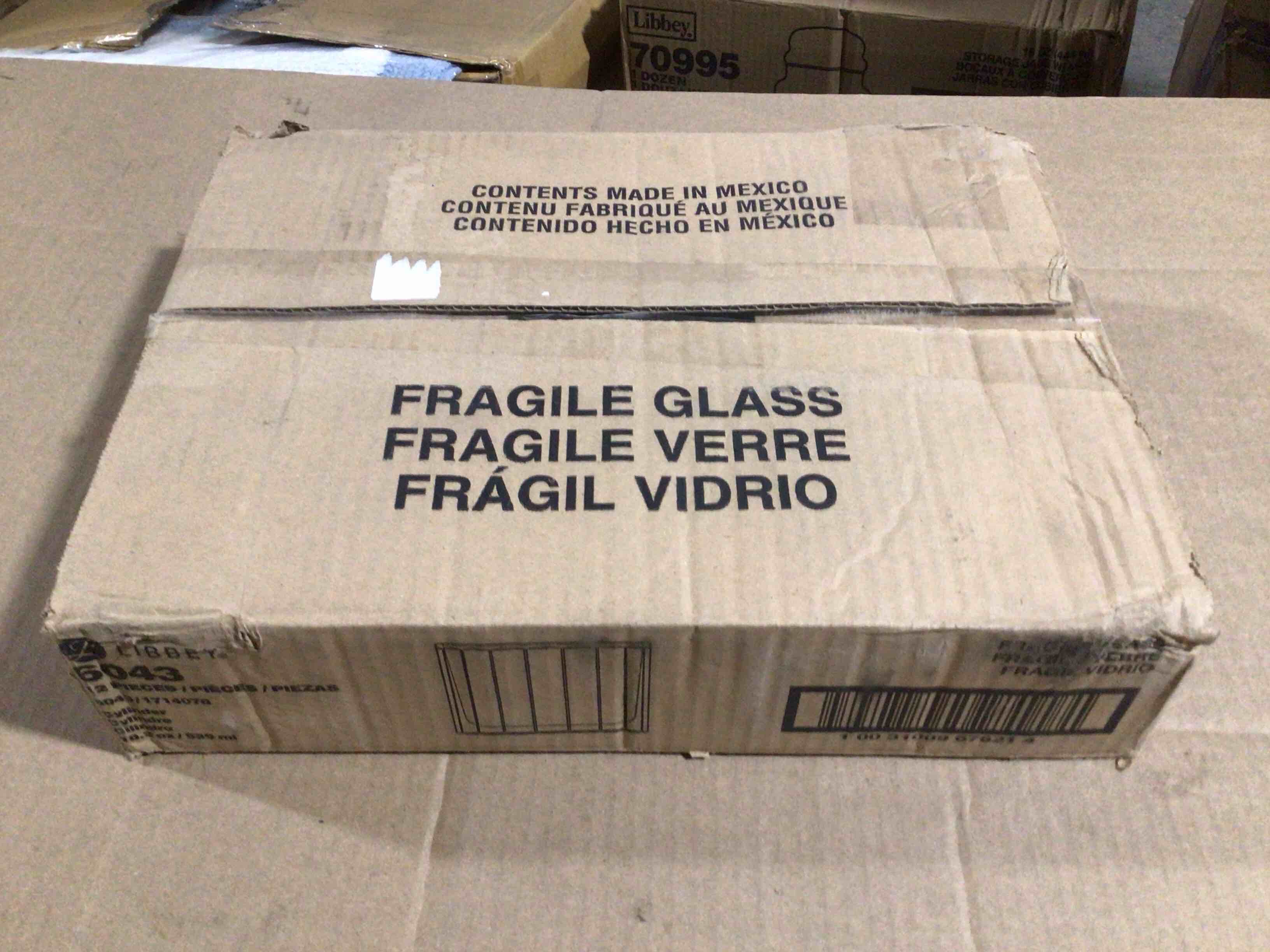 Case of 12 Libbey 18.2 Ounce Cylinder Glasses