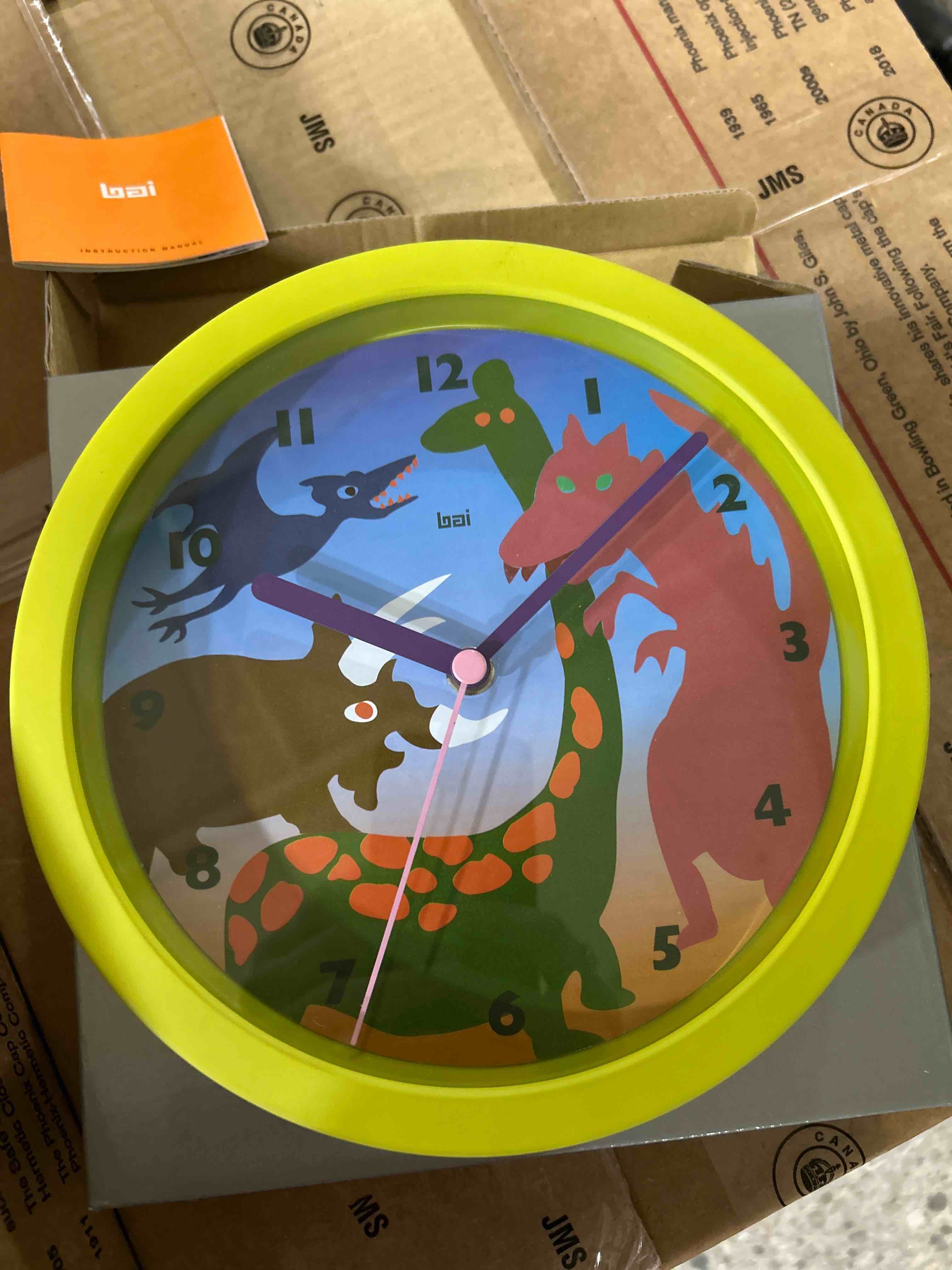 Condition photo showing Brand New for bai new york dinosaur clock