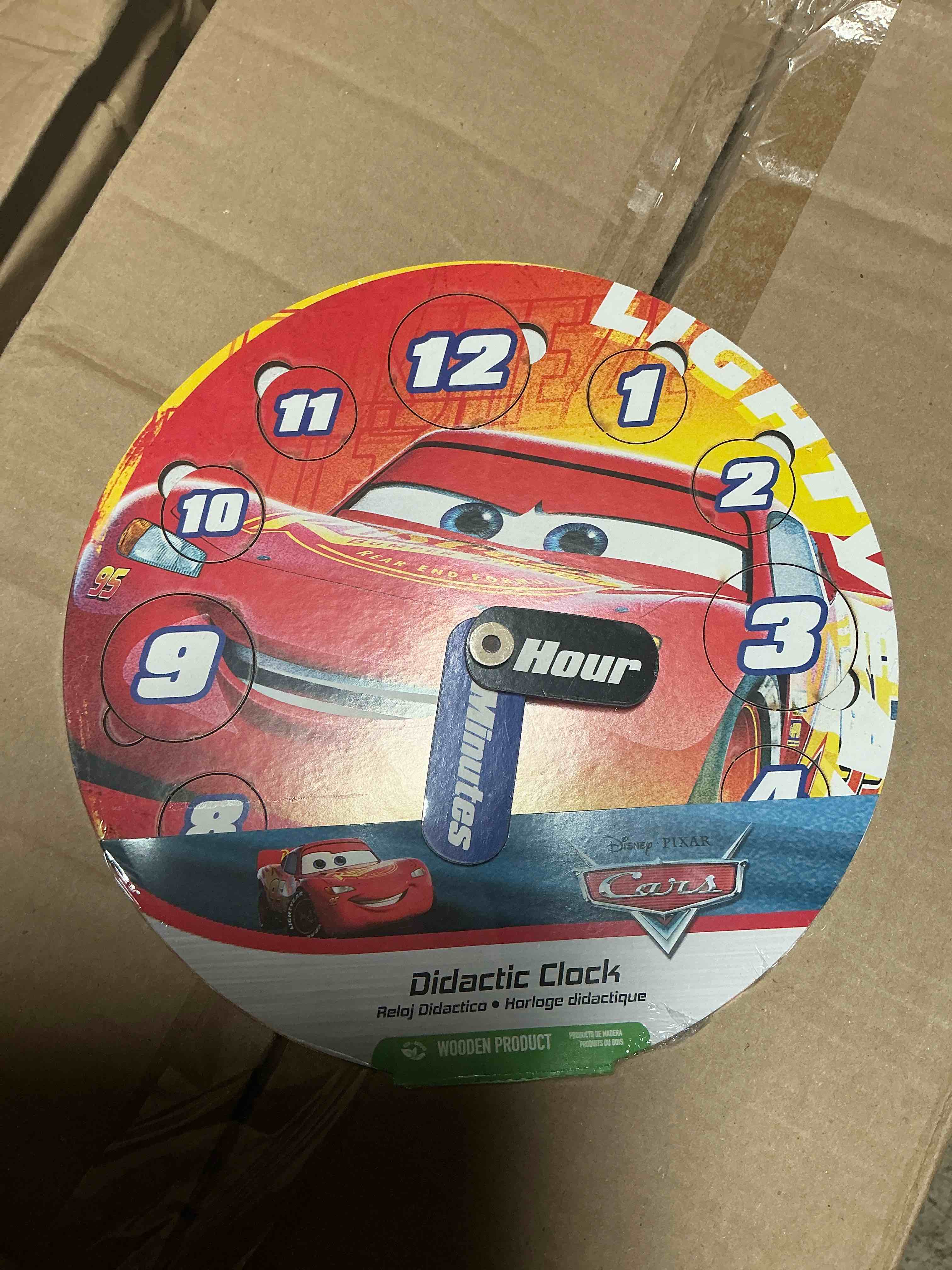 FunCrafts Disney Flat Learning Clock Disney Cars 