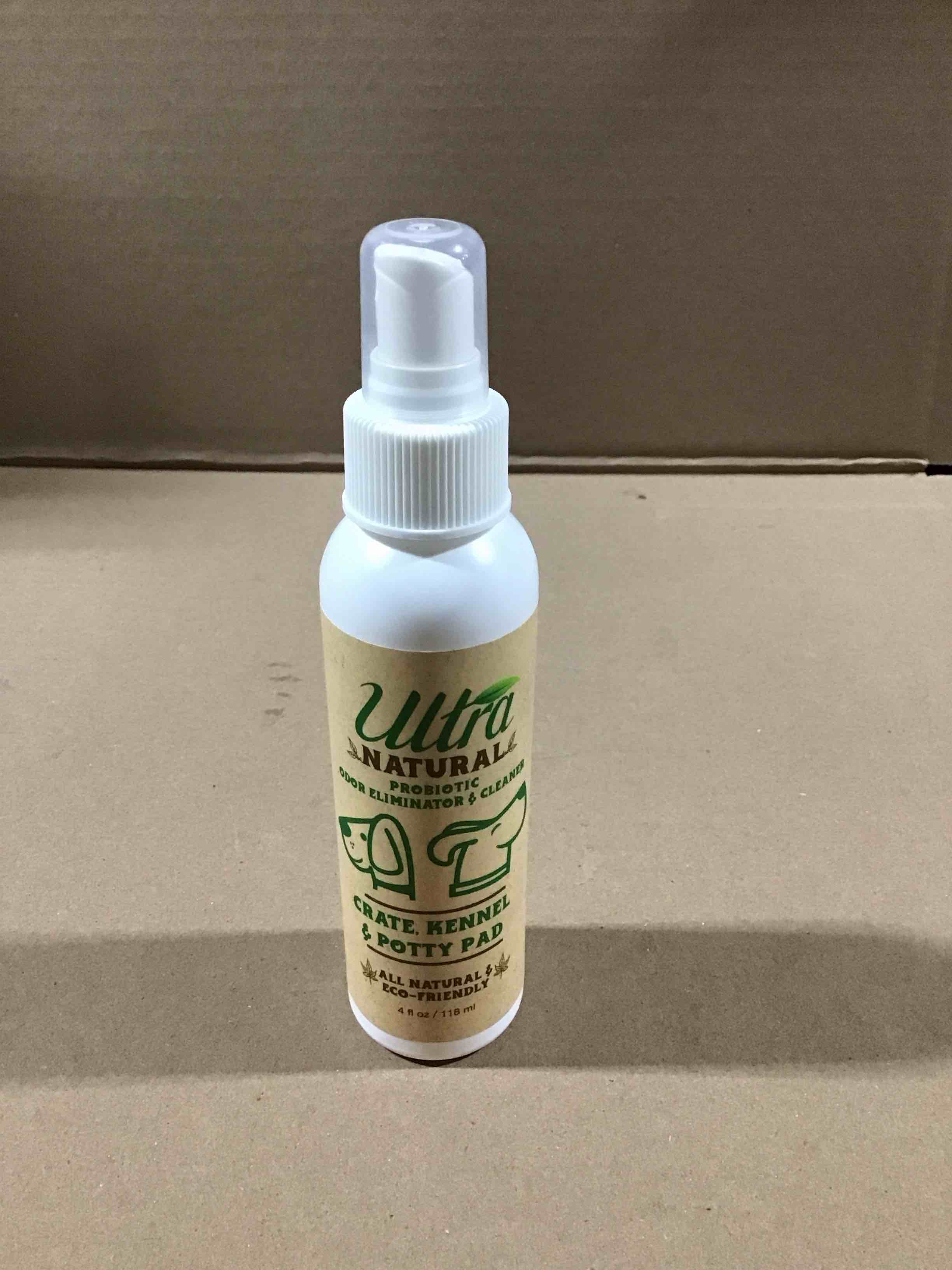4 ounce ultra natural, probiotic odor, eliminating in cleaner, crate kennel, and potty pad