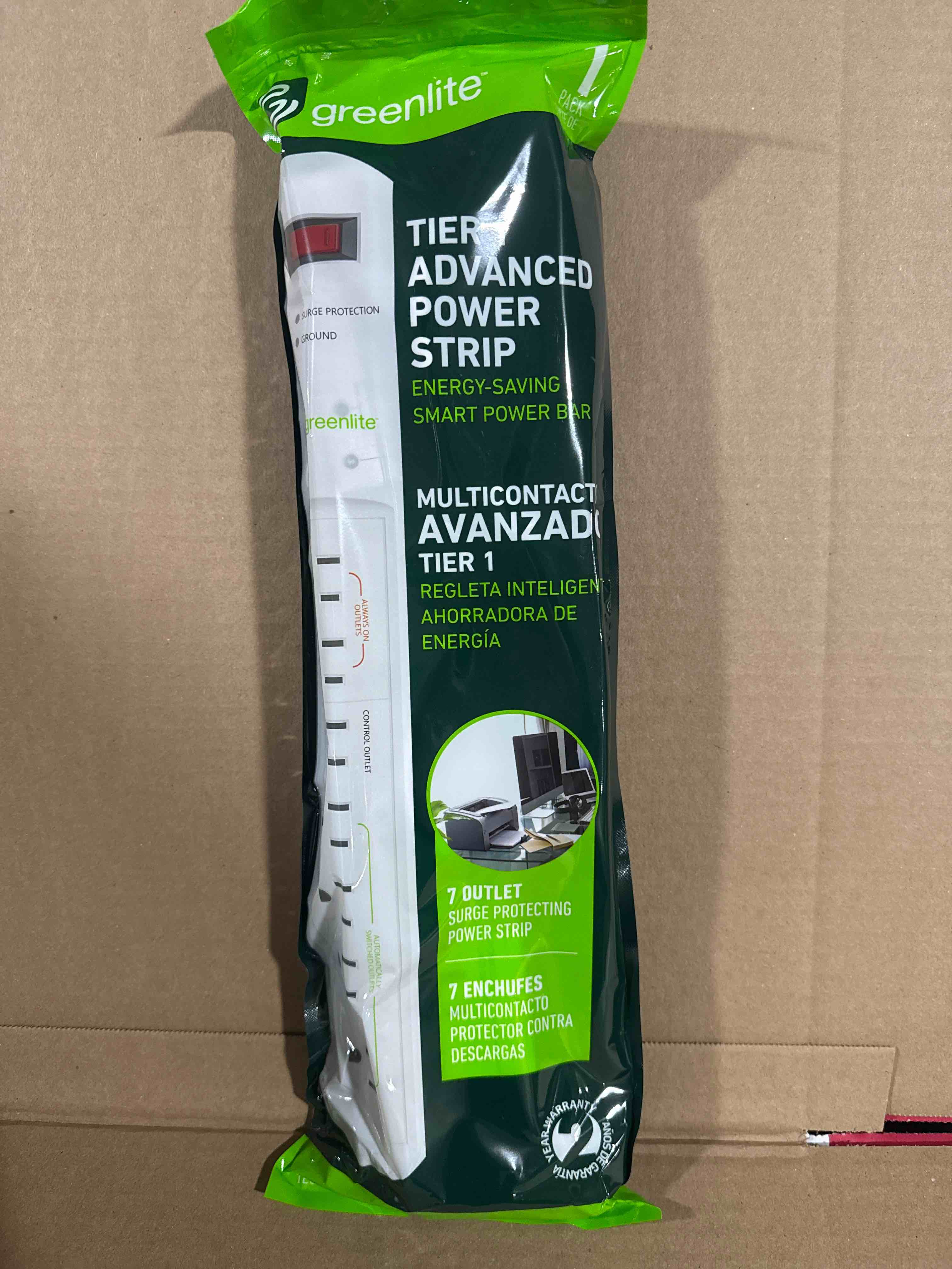 Green light tier one advanced power strip seven outlet
