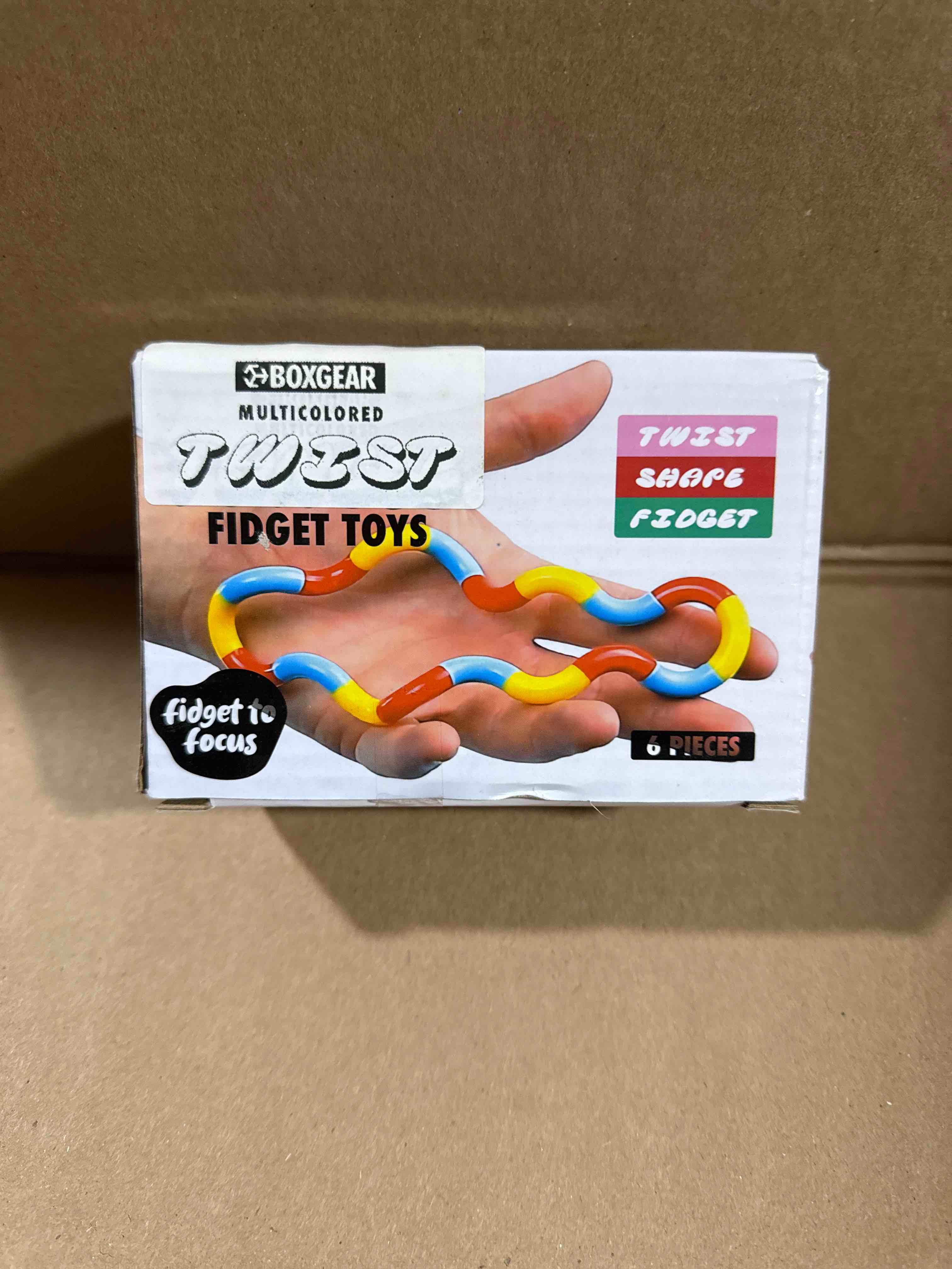 Condition photo showing Brand New for Boxgear 6pc Multicolored Fidget Toys for Kids, Adults - Best Sensory Items for Autism - Quite Fidget Toy for Classroom | Chain Spinner Alternative Gift (Multi Color)