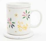 Condition photo showing New/Like New for Temp-rations Ceramic Mug with Charging Base, confetti