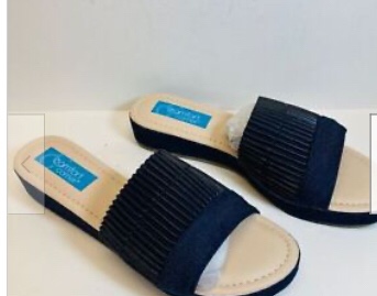 Comfort Corner Sandals Denim black Size 9W 