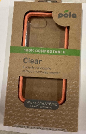 BOX OF: PELA CLEAR ECO-FRIENDLY IPHONE 6/6s/1/8/SE CASE WITH CANTALOUPE RIDGE 