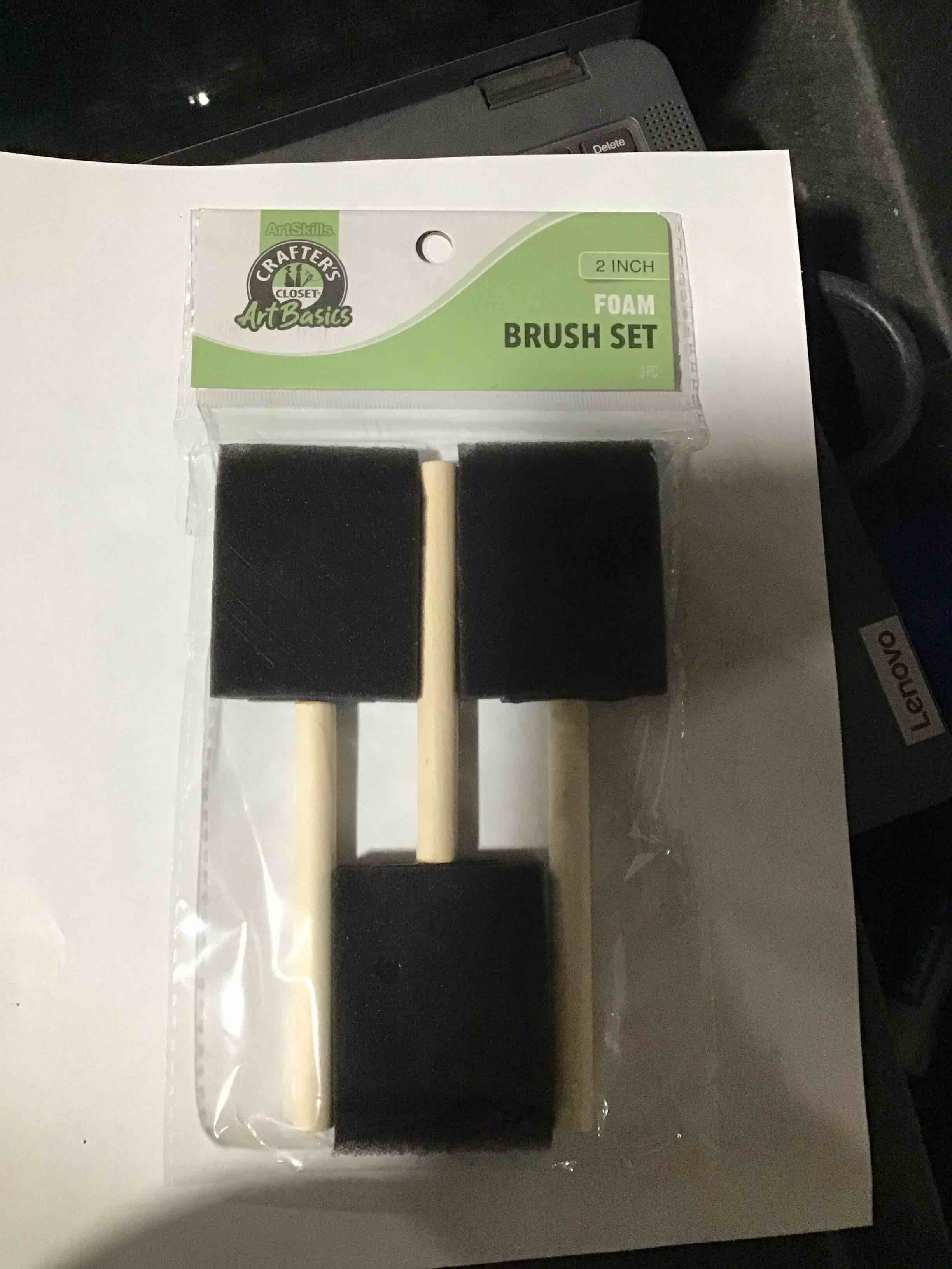 Art Basics 2 in foam brush set 3 pc 