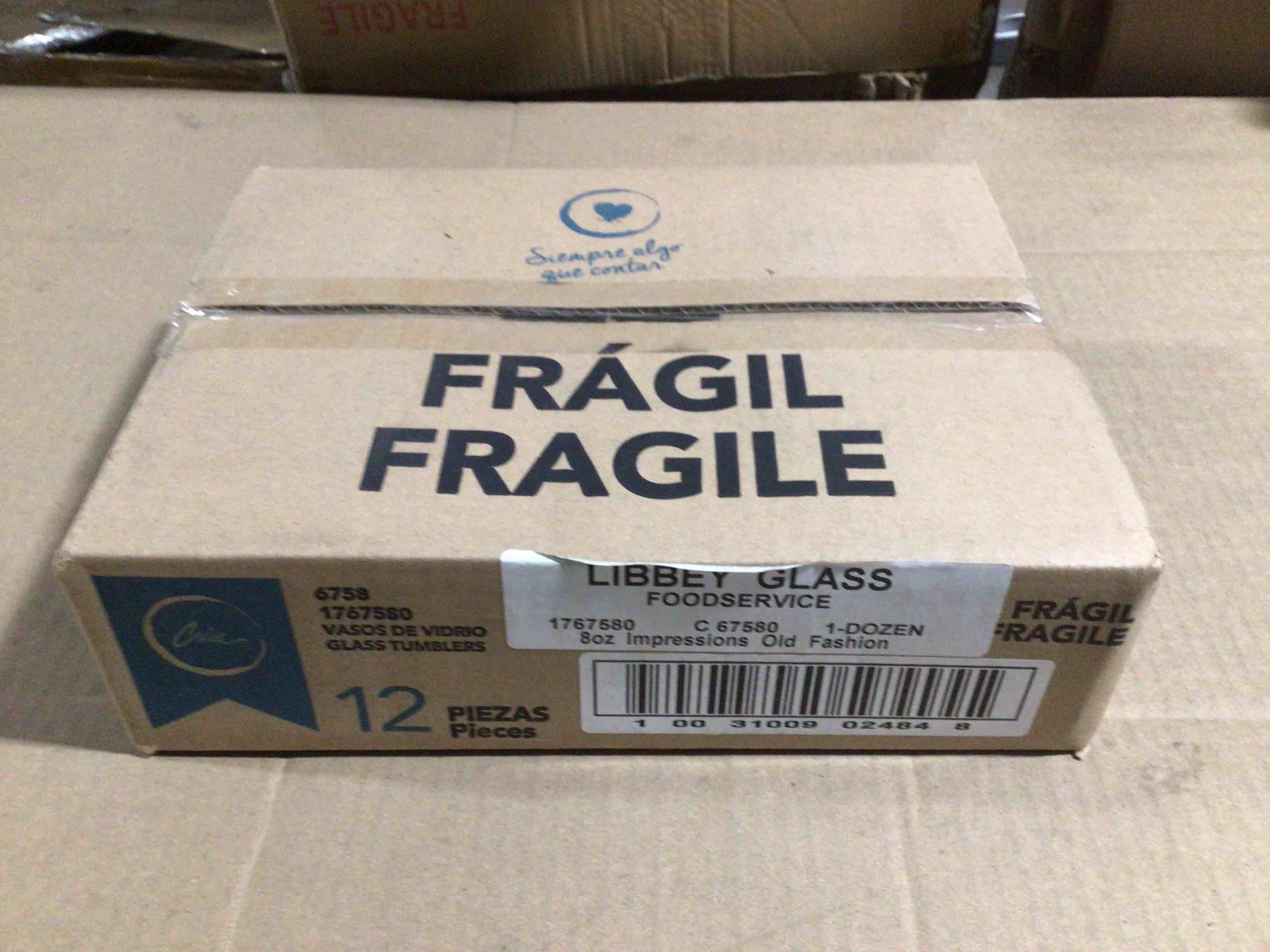 Case of 12 Libbey 1767580 Impressions 8 Ounce Old Fashioned Glasses 