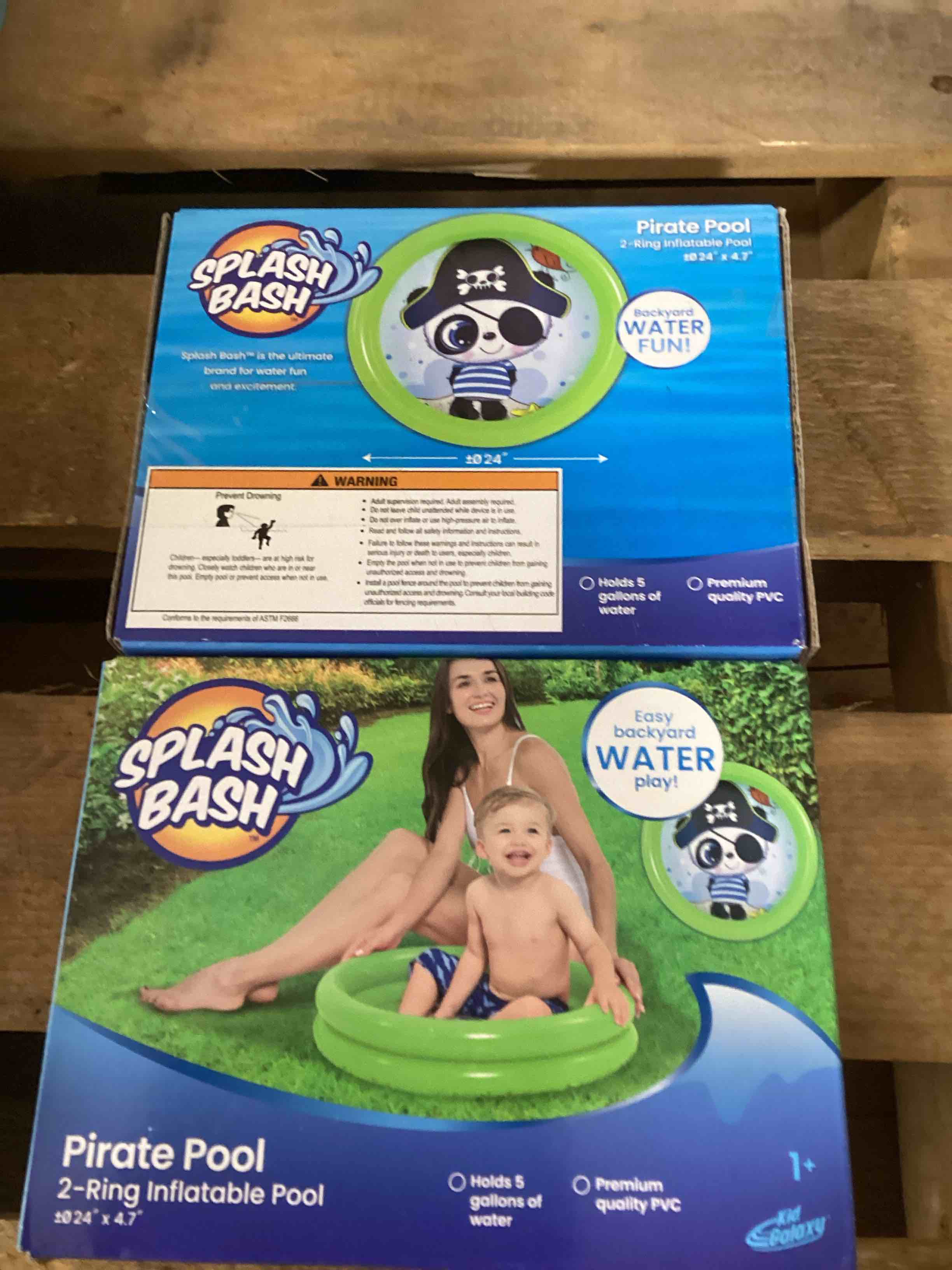 splash bash pirate pool two ring inflatable pool 10.24 x 4.7“