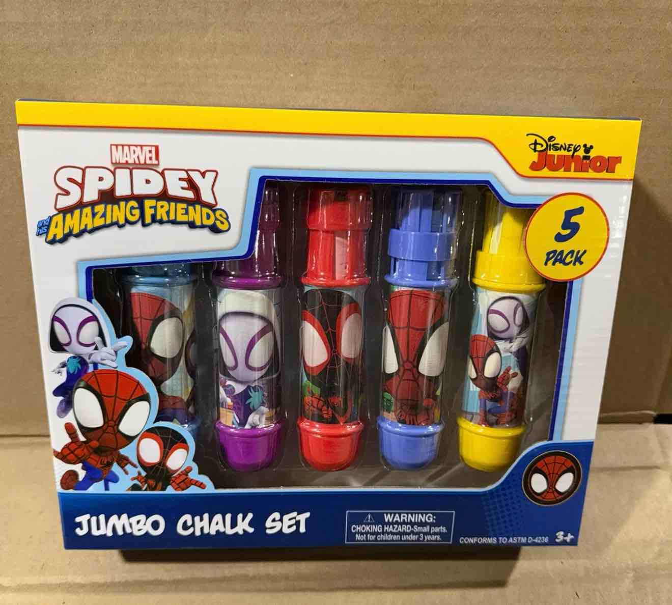 Disney Junior Spidey & his Amazing Friends jumbo chalk ( sidewalk chalk ) set