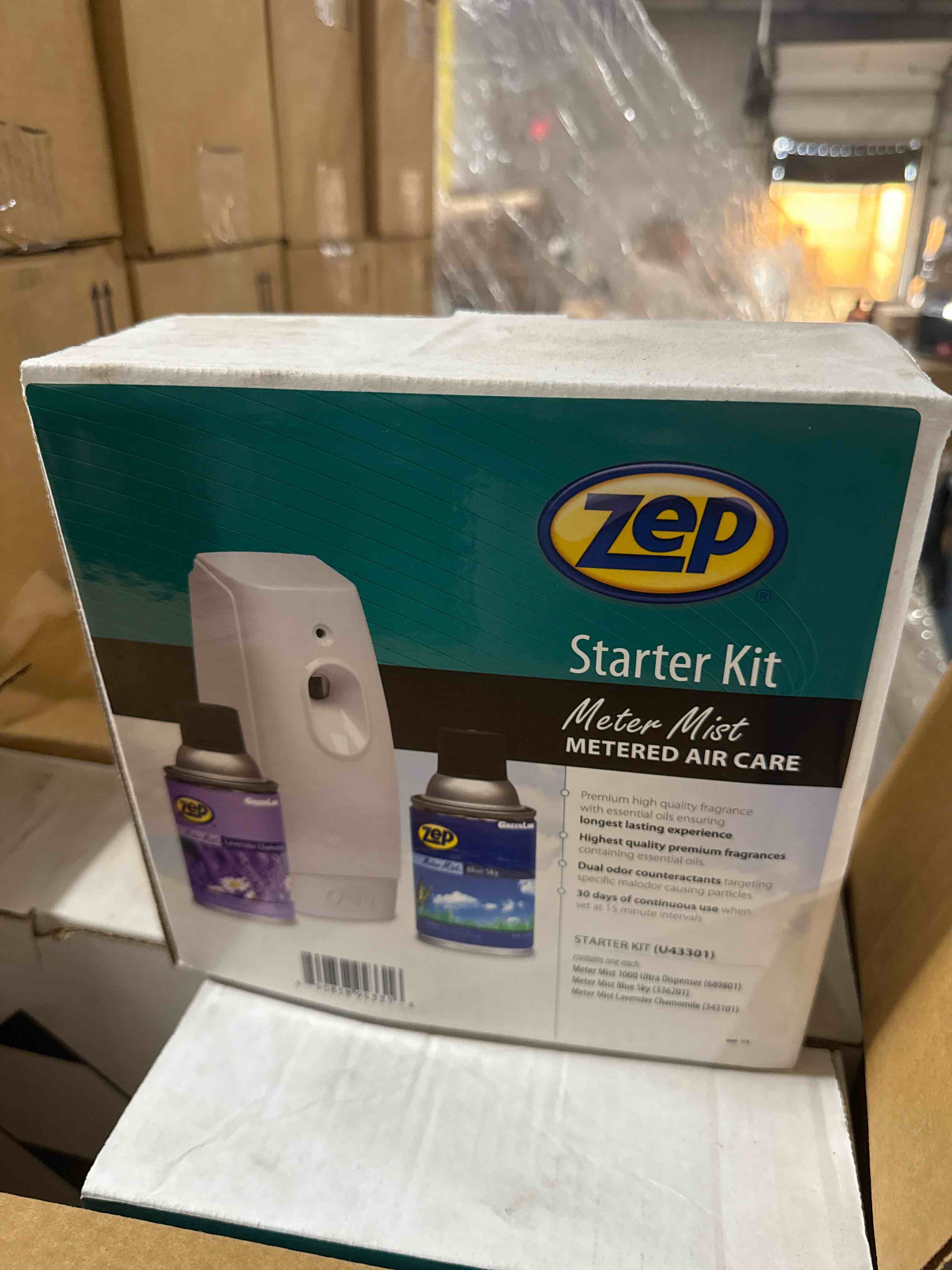 zap meter mist metered air care starter kit includes dispenser and blue sky and lavender chamomile scents