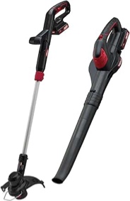 Hyper Tough 20V Max Cordless Combo Kit  10-Inch String Trimmer & 130Mph Sweeper 2.0Ah Battery and Charger Included