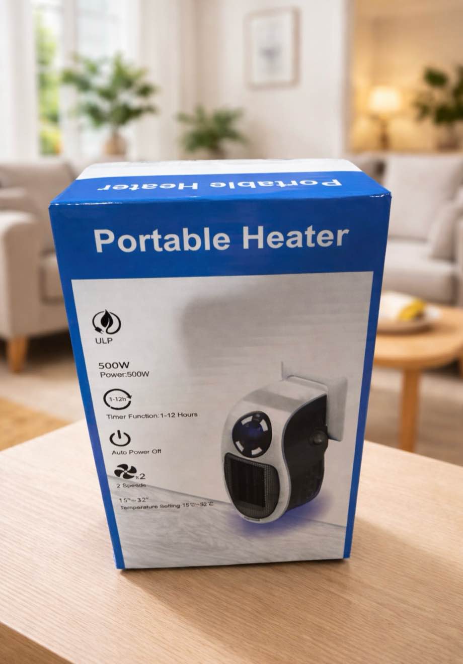 portable heater 500w 2 speed LED display Heater 