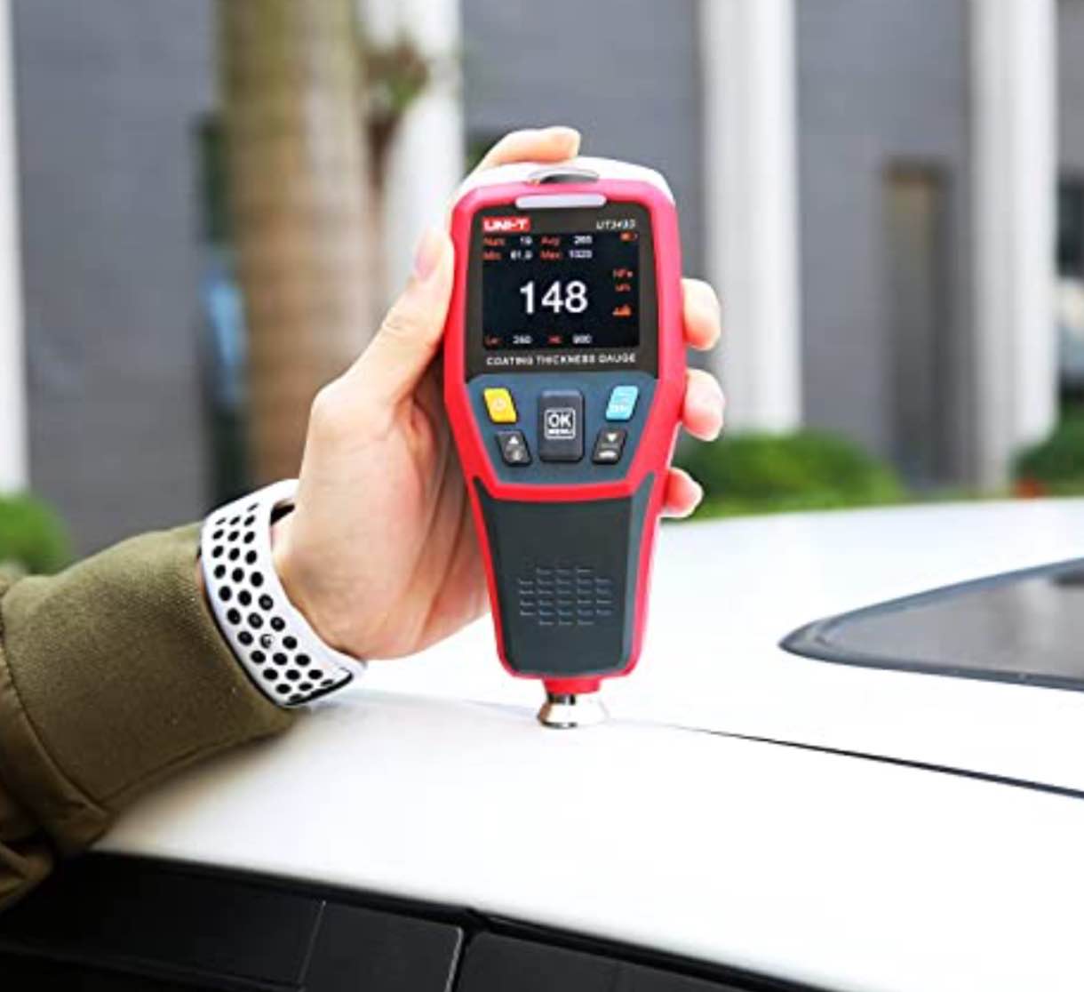 Uni-t Ut343d Digital Paint Coating Thickness Gauge 0 To 1250um F/n Probe Tester