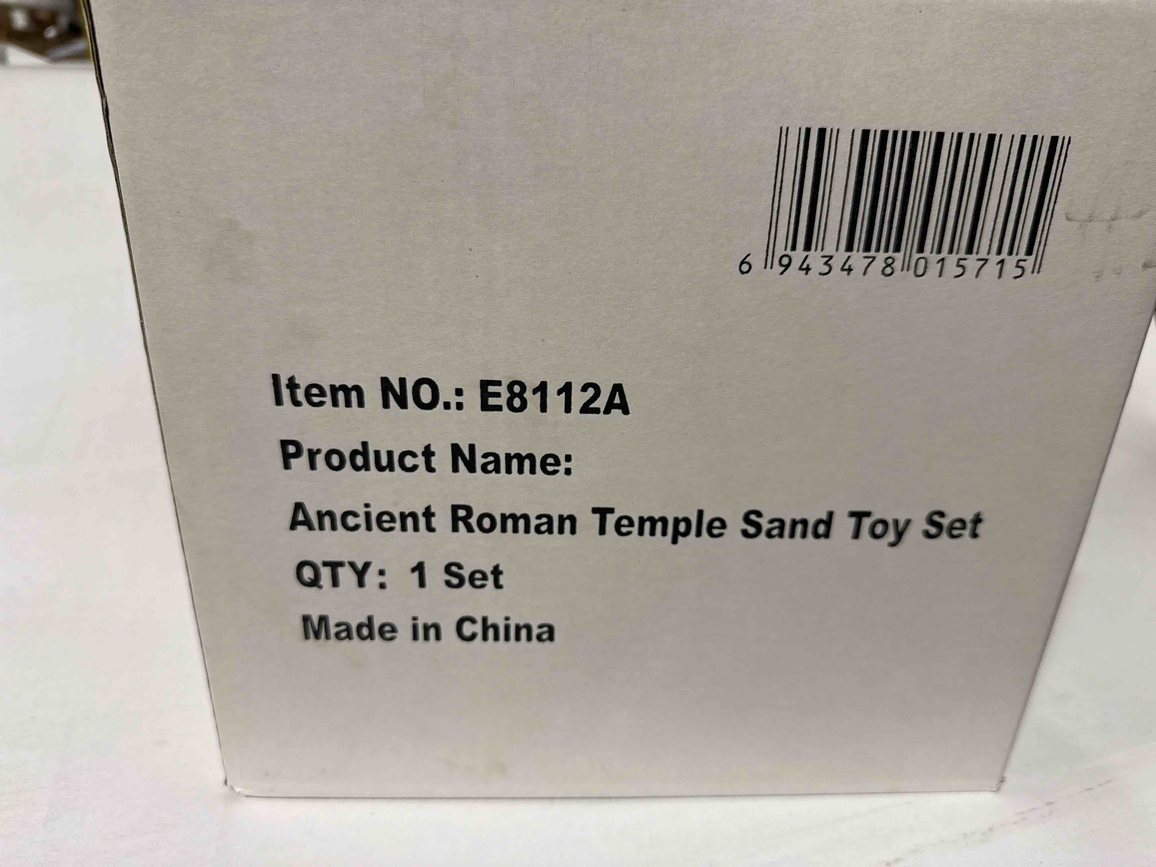Condition photo showing New/Like New for roman temple sand toy set