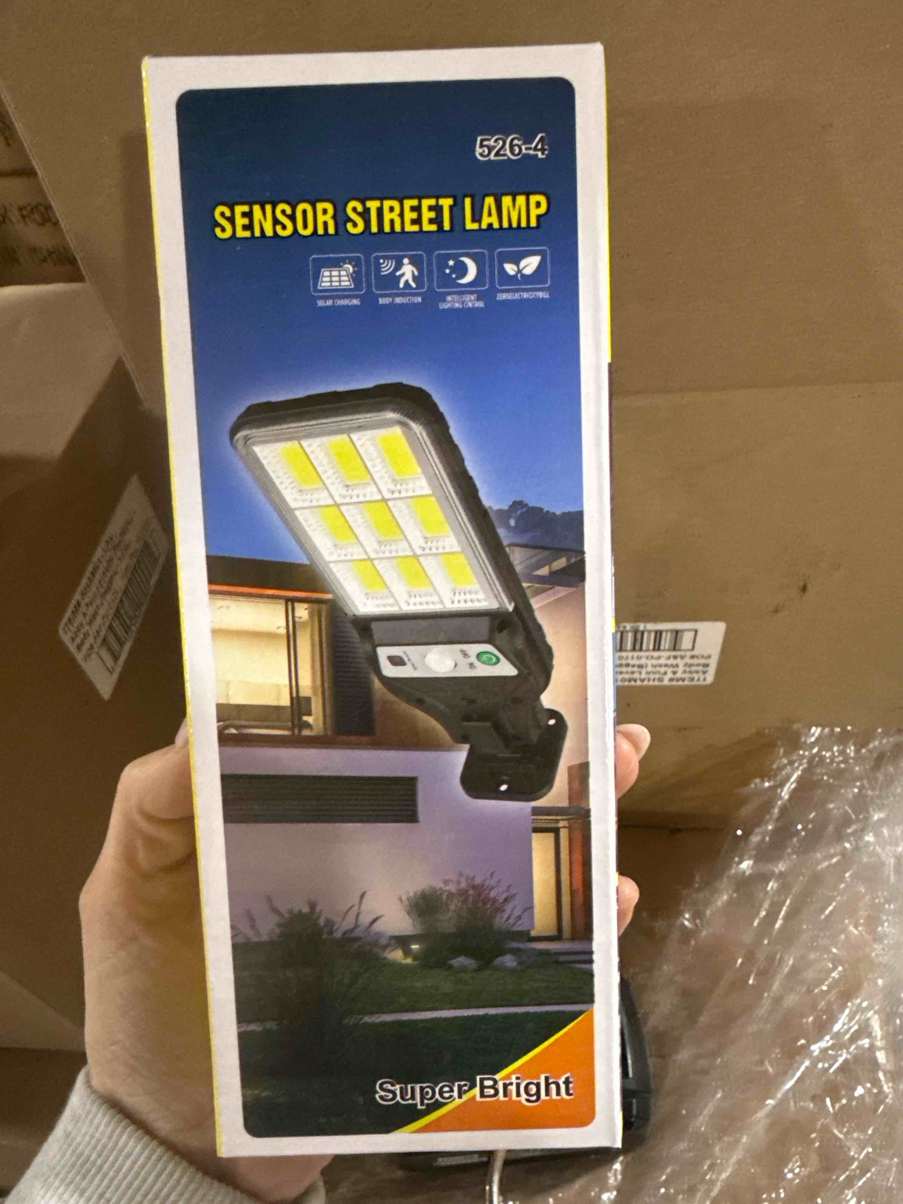 Condition photo showing Brand New for SOLAR SENSOR STREET LAMP 
