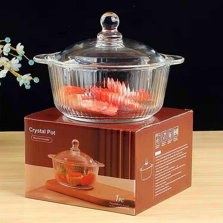 heat resistant glass casserole dish with lid