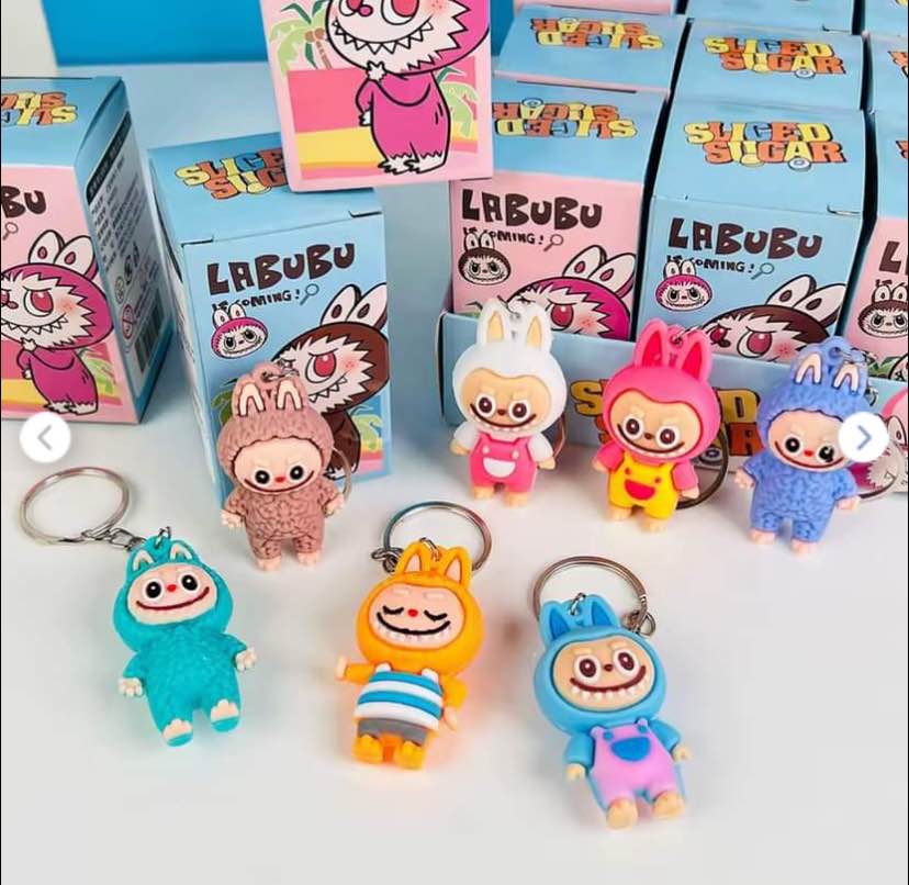 Labubu Mini Vinyl Keychain Blind Box - Sliced Sugar - 1 Piece - New and Unopened 