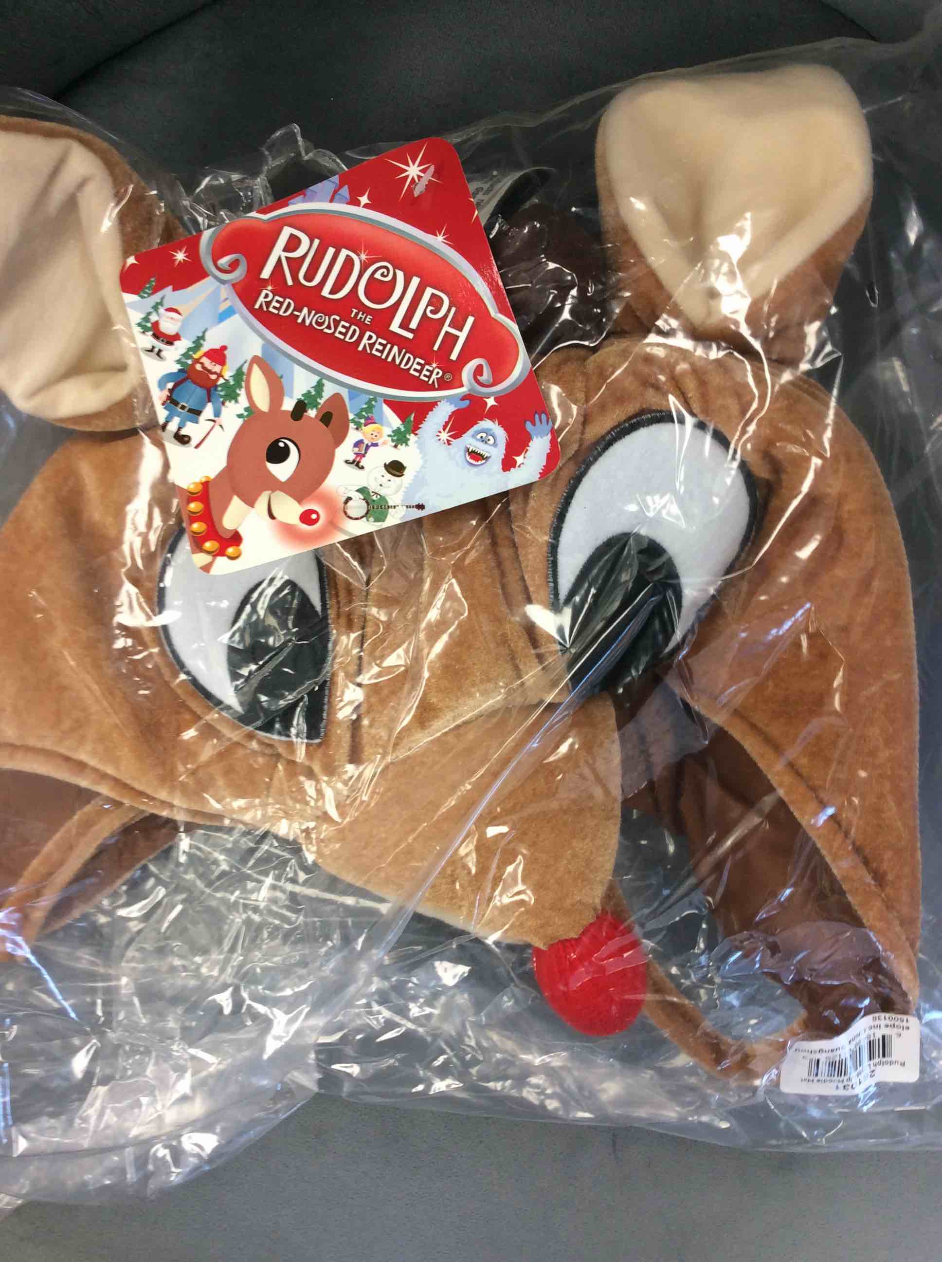 Condition photo showing New/Like New for rudolph the red nosed reindeer hat