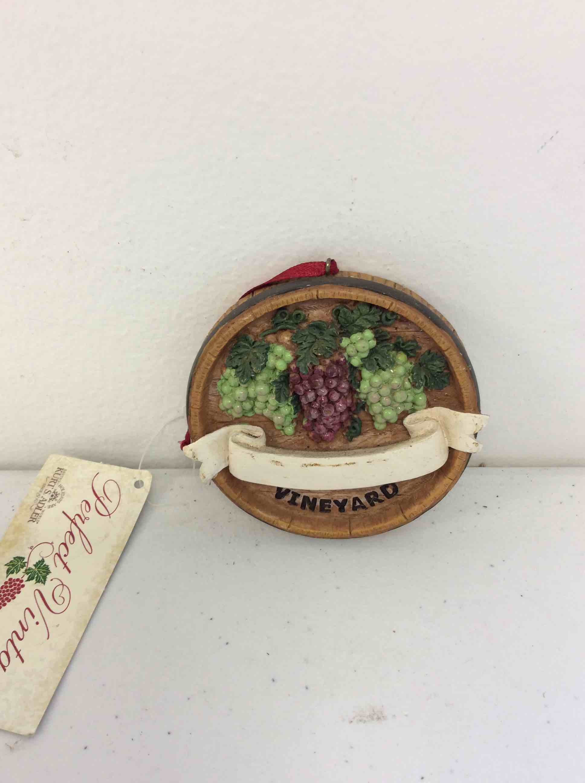 Condition photo showing New/Like New for santa’s holidays are world perfect vintage christmas vinyard ornaments 9 pcs