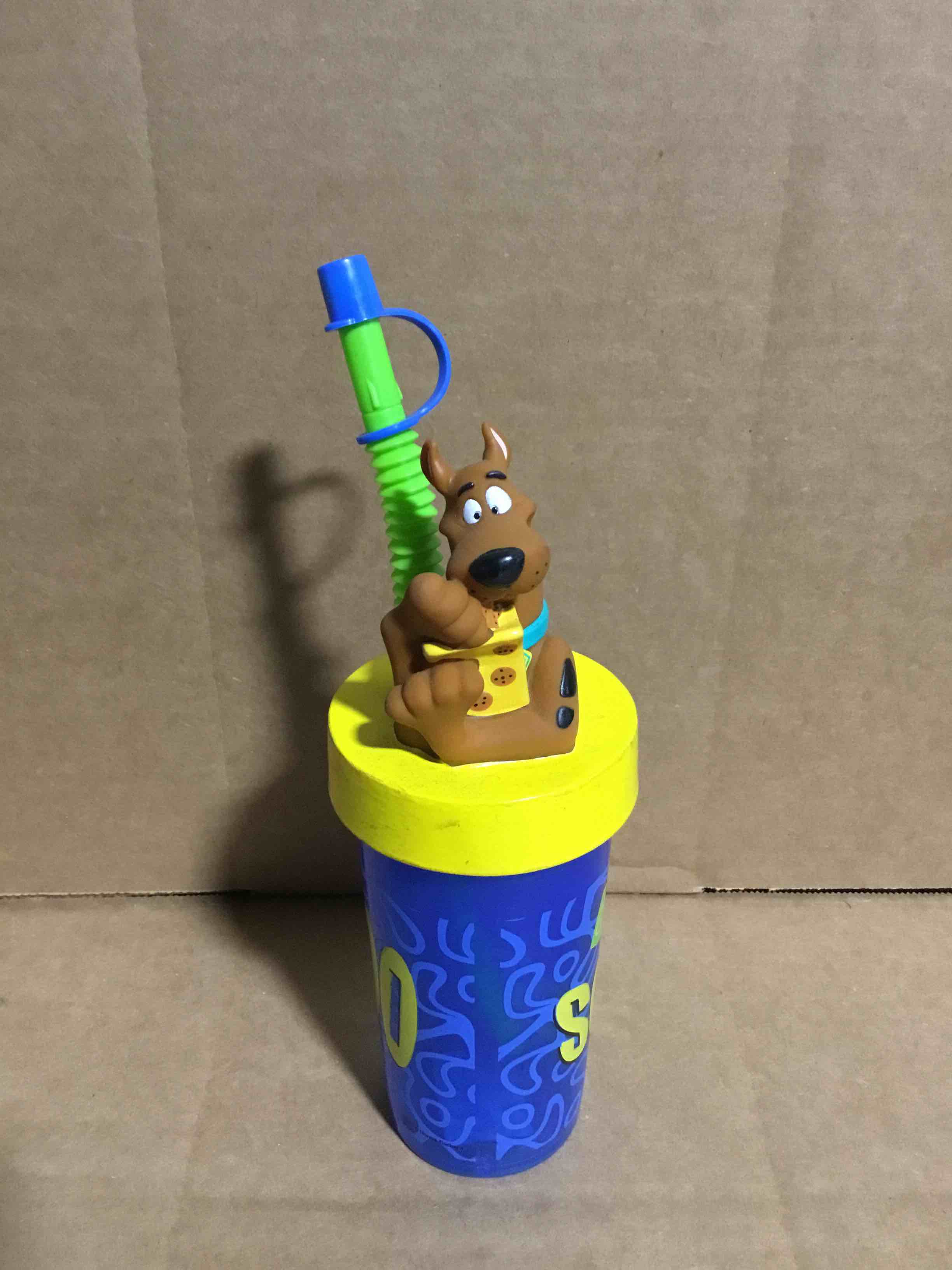 Condition photo showing New/Like New for SCOOBY-DOO Glass With Straw and Unique 3D Character on The Lid