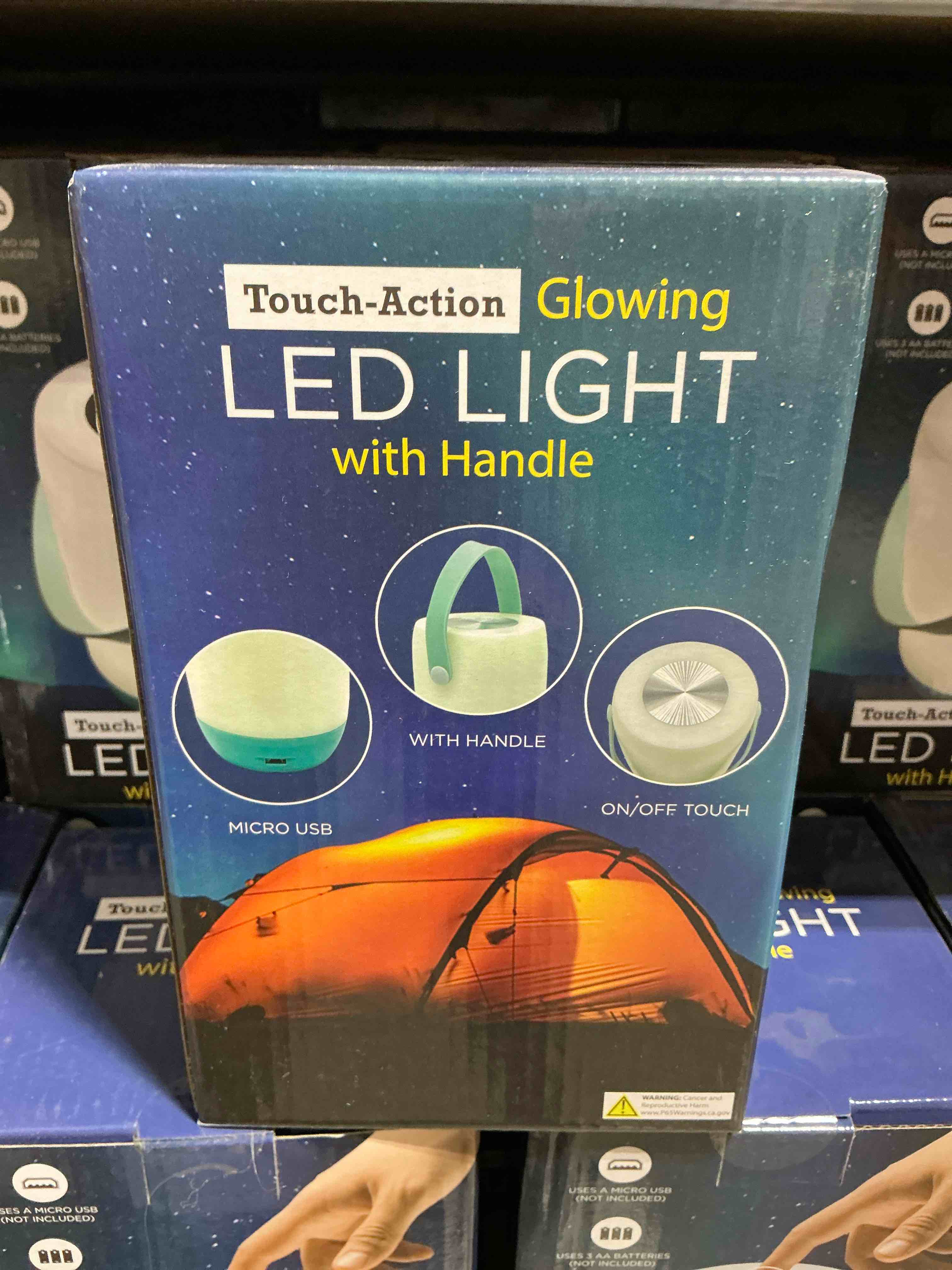 AJ115 Touch-Action Glowing LED Light with Handle - 