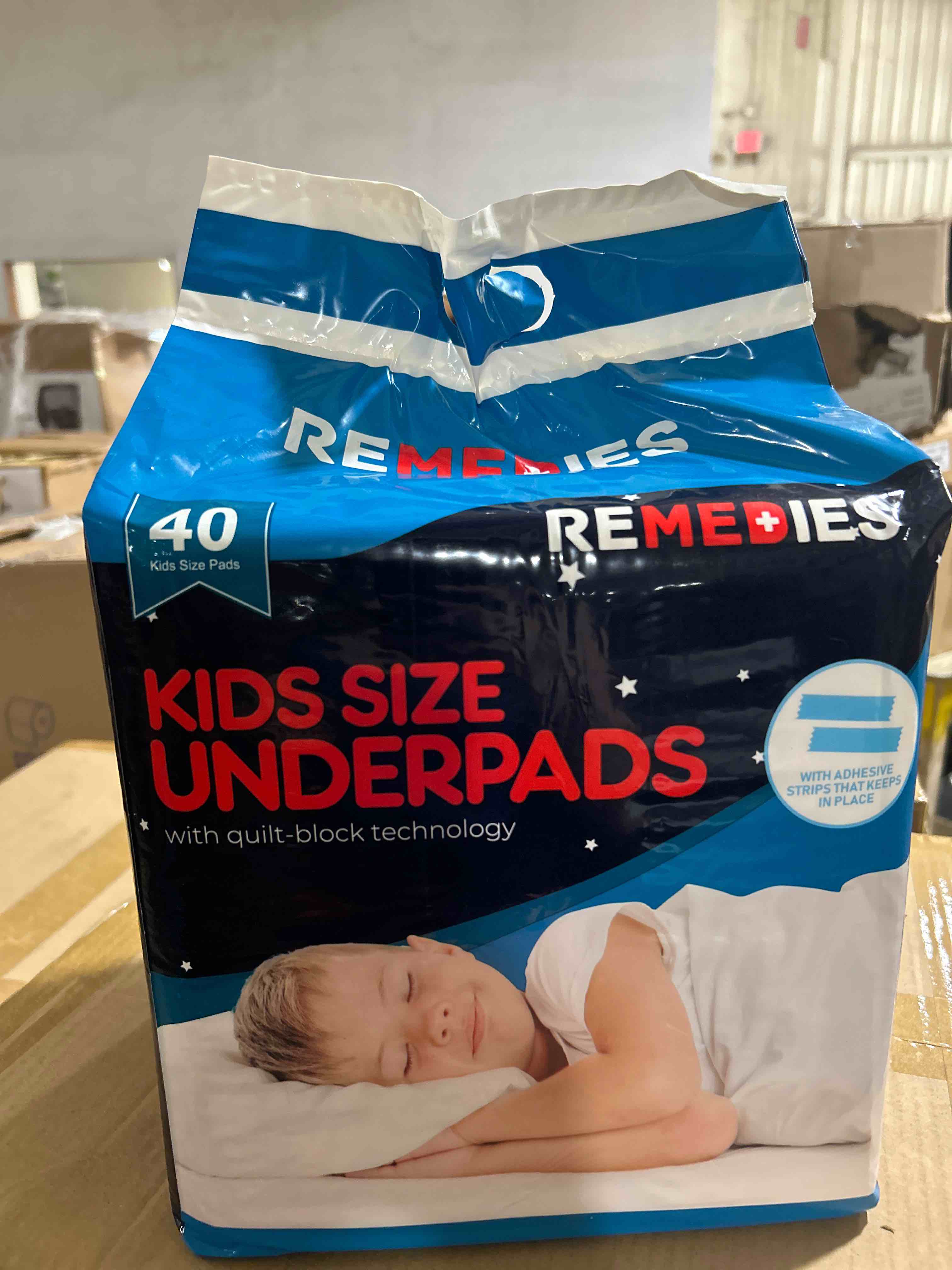 Condition photo showing New/Like New for (40 count) king size remedies kids underpads 
