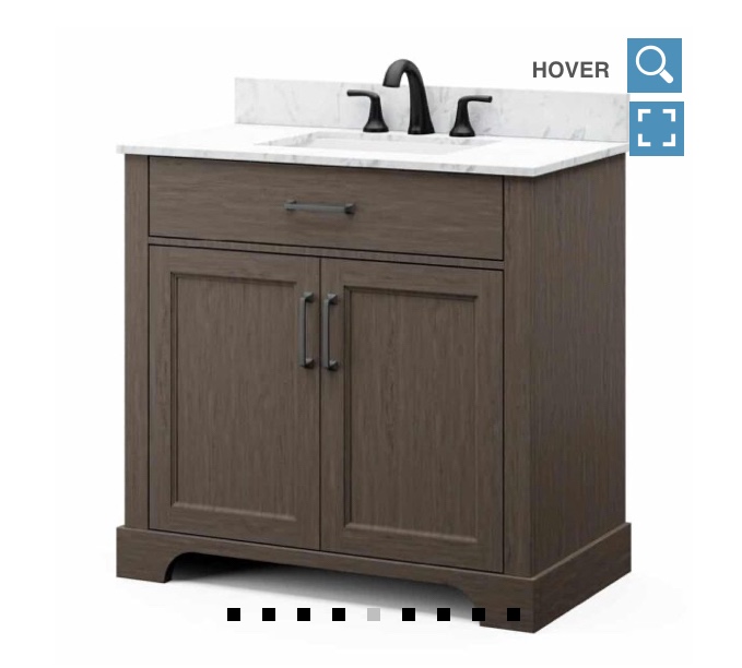 alton 36 inch vanity with top