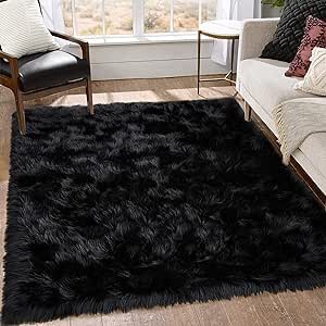 Latepis Handmade Shag Faux Sheepskin Area Rug/ Large 