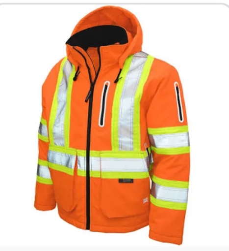 tough duck safety jacket orange size 5X