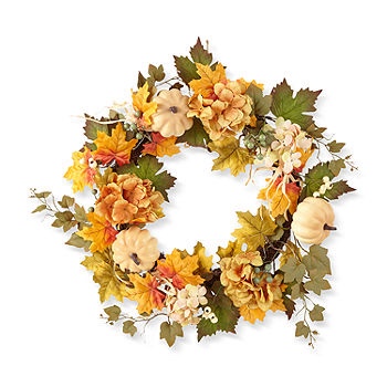 Linden Street 22" Natural Pumpkin Wreath
