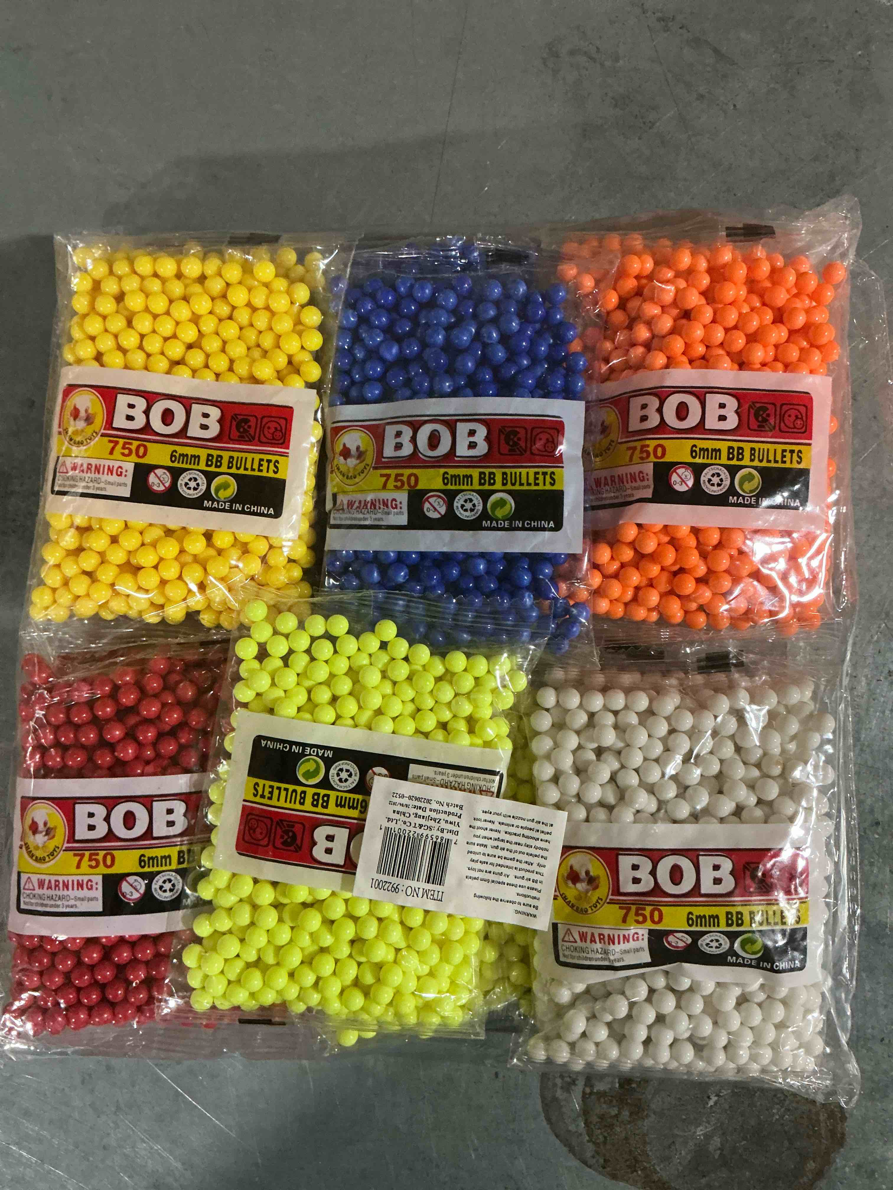 12 packs of 750 count 6 mm BBs