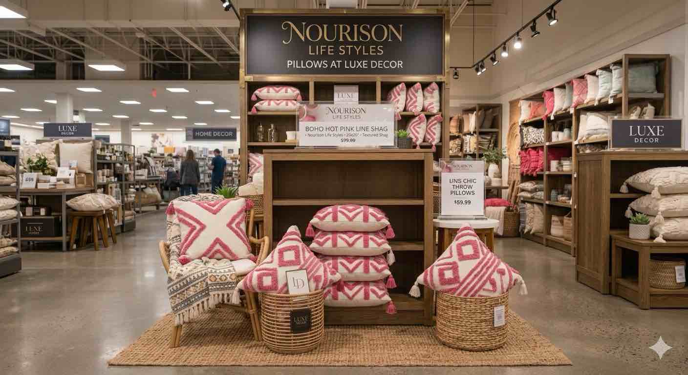 Nourison Life Styles Boho Hot Pink 20  X 20  Throw Pillow