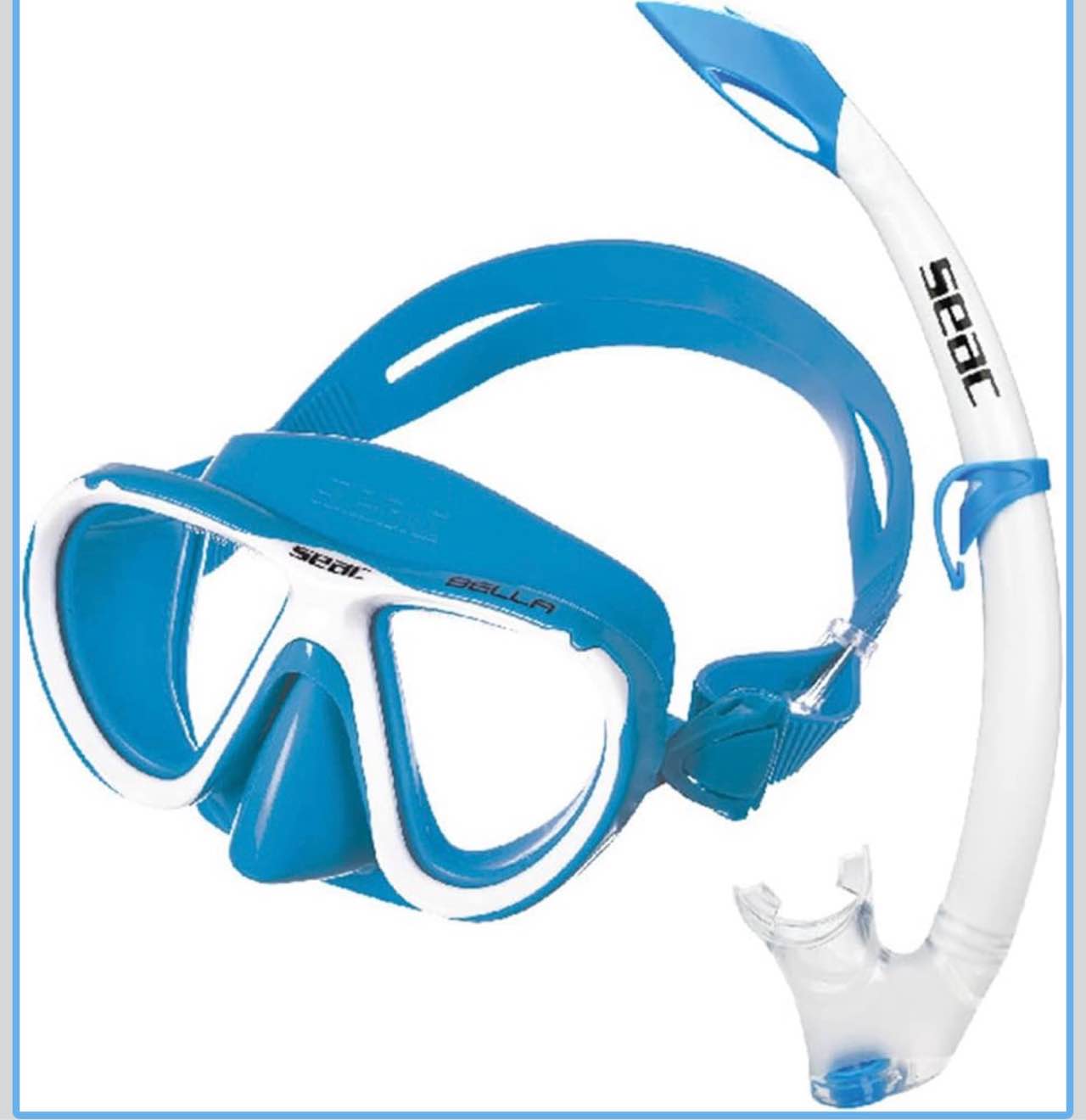 Seac Scuba Diving Swimming Snorkeling 100% Pure Silicone Mask Snorkel Set