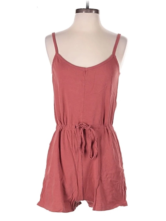 Women’s solstice organic short romper extra small Rosehip